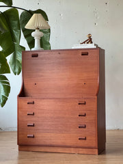 Danish Modern Teak Secretary Desk by Børge Mogensen