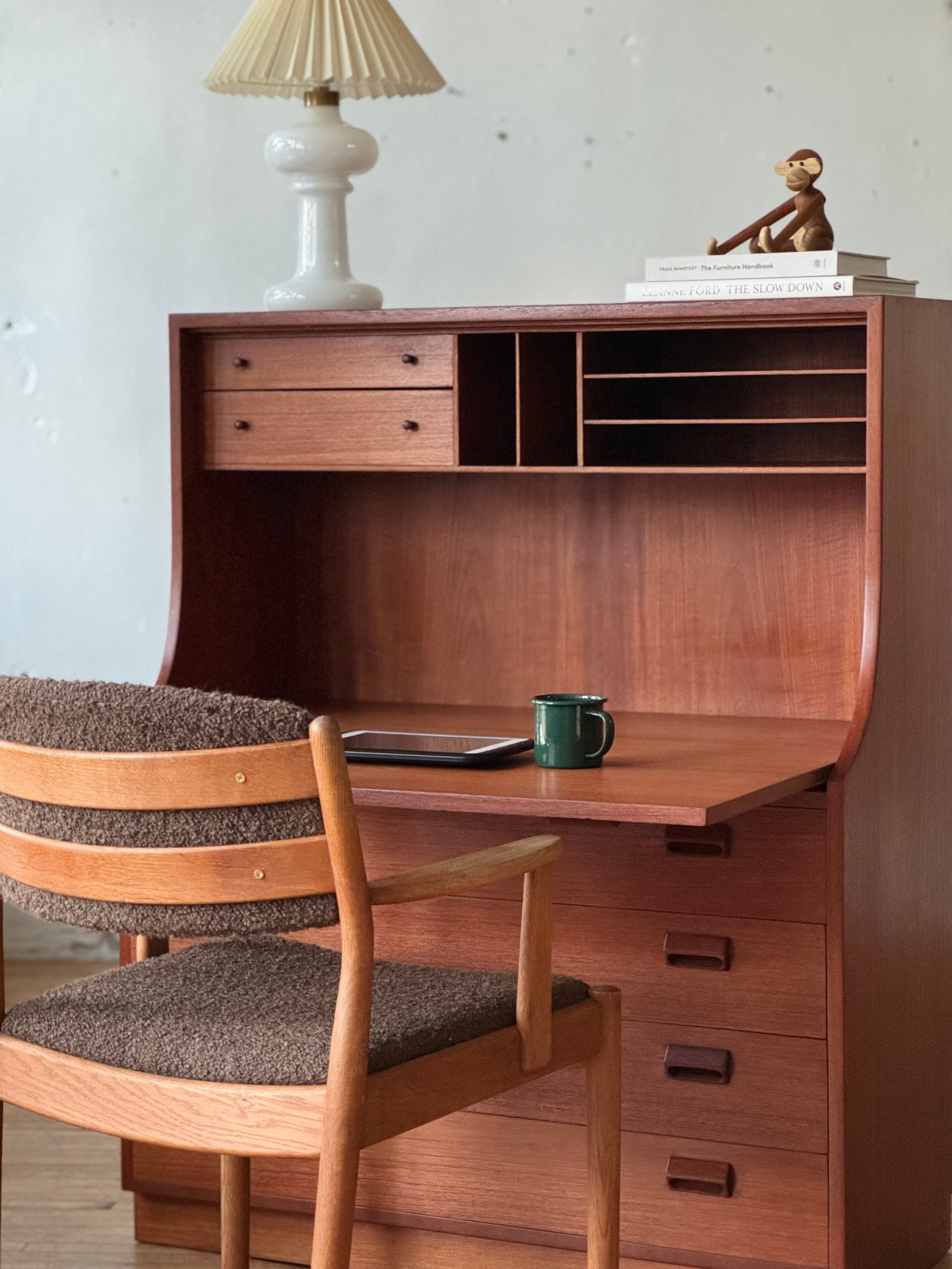 Danish Modern Teak Secretary Desk by Børge Mogensen