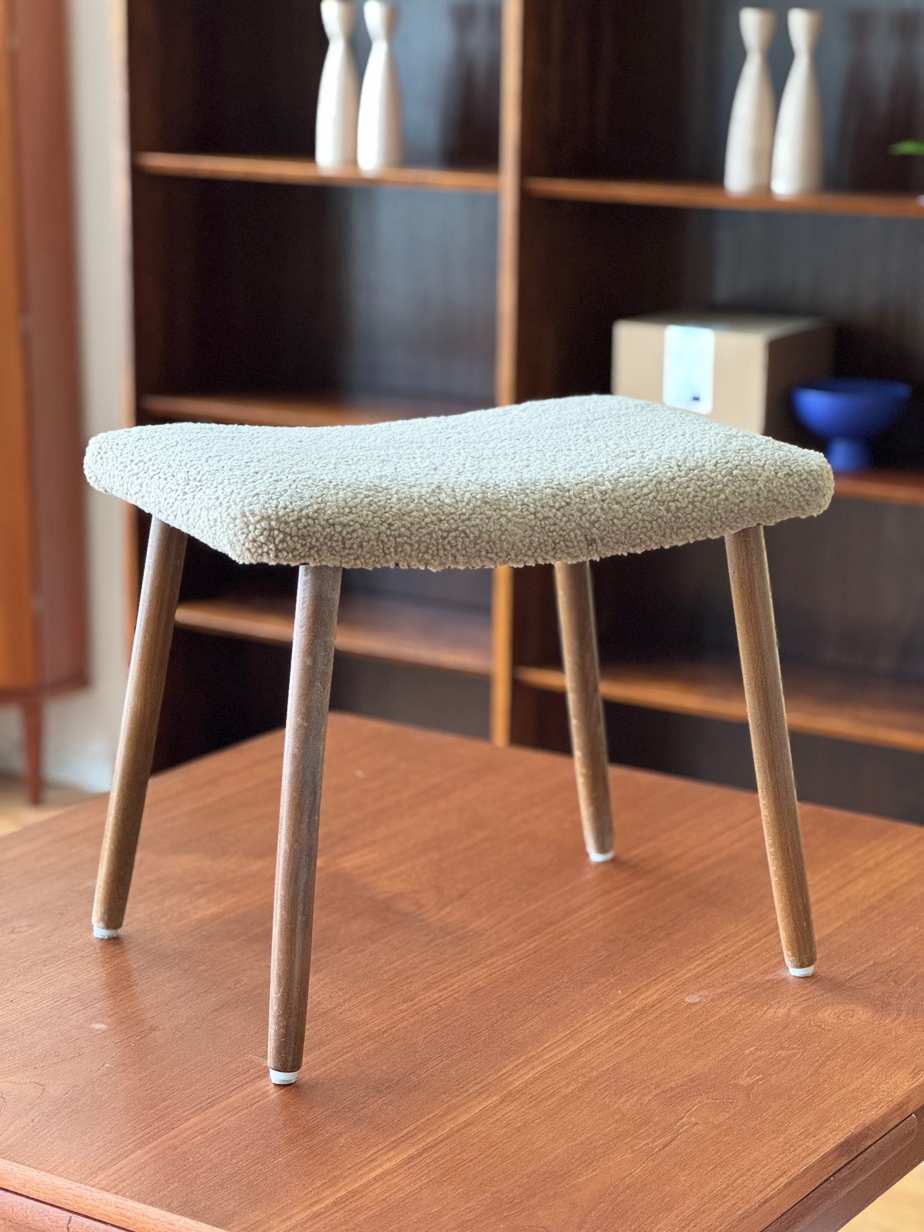 Danish Stool In Shearling