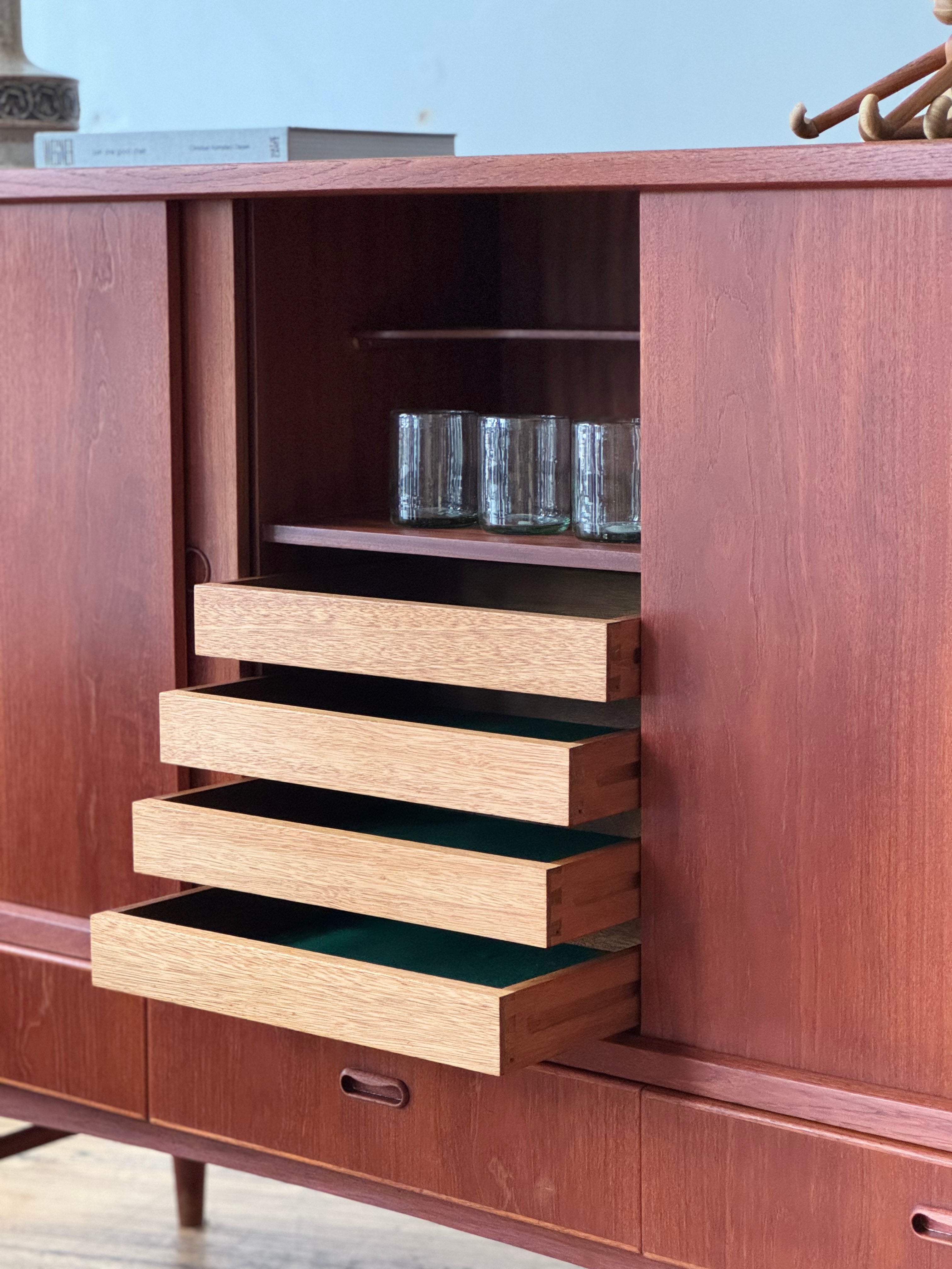 Danish Modern Highboard in Teak #574