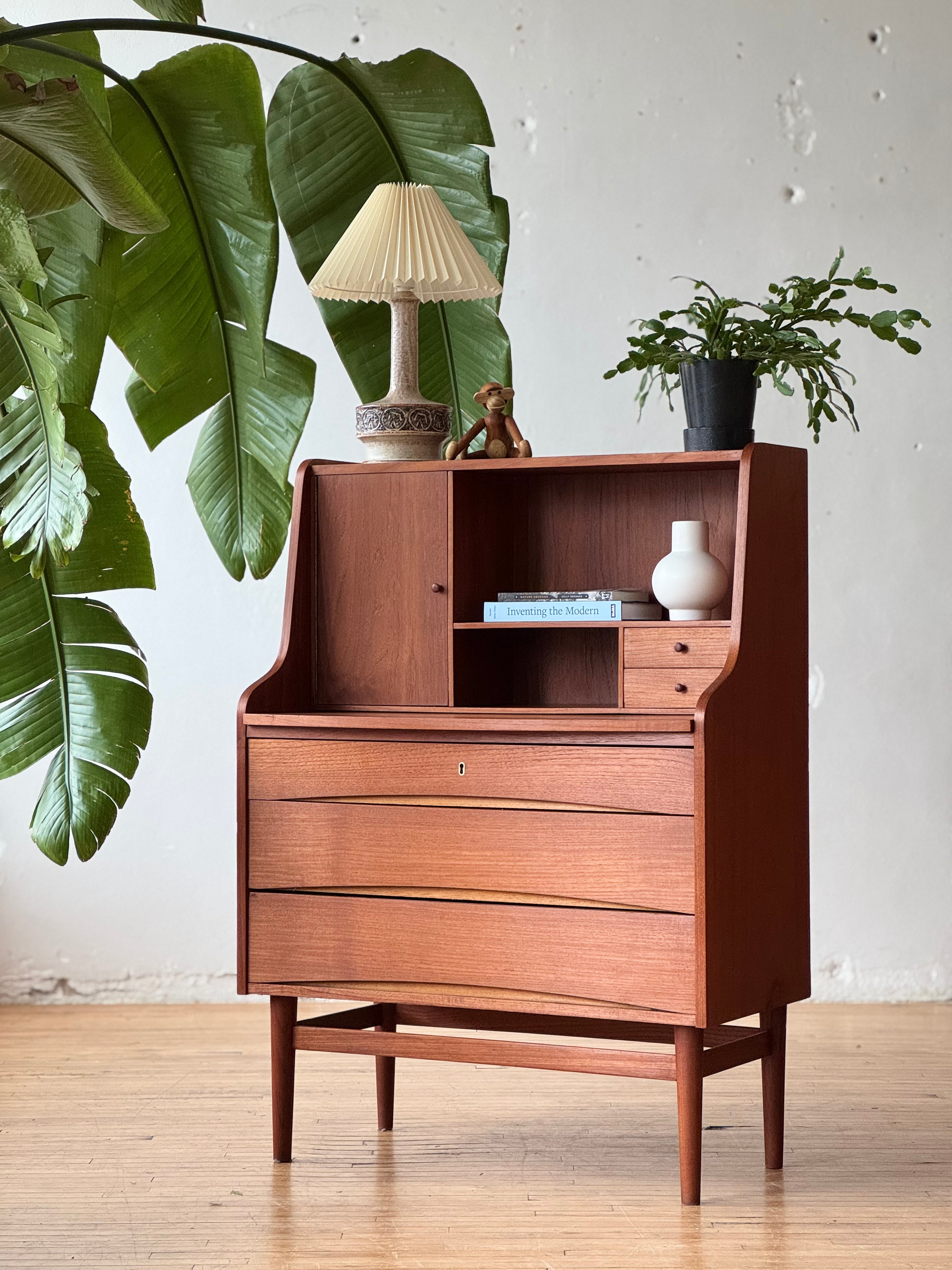 Danish Modern Teak Secretary Desk
