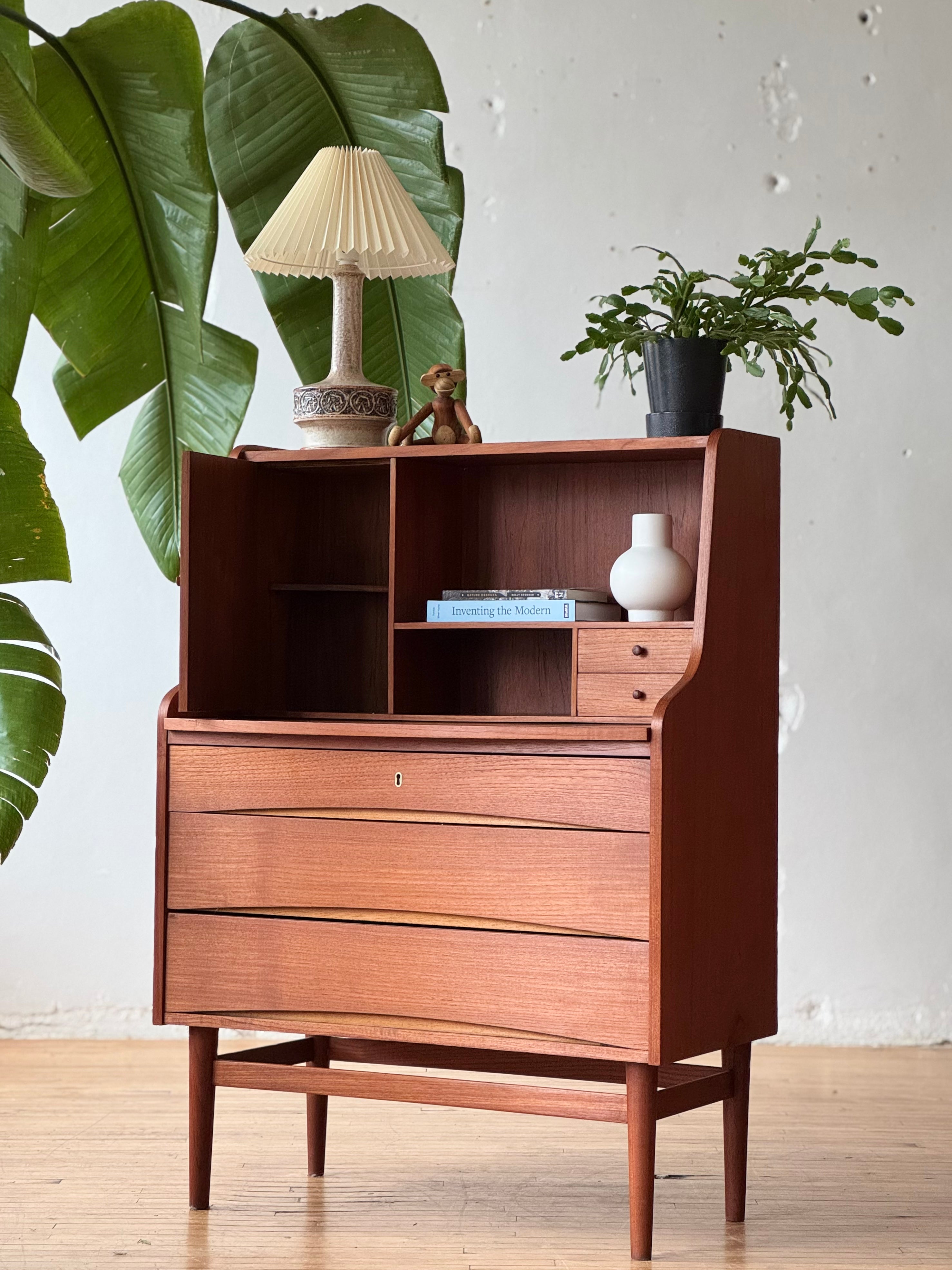 Danish Modern Teak Secretary Desk