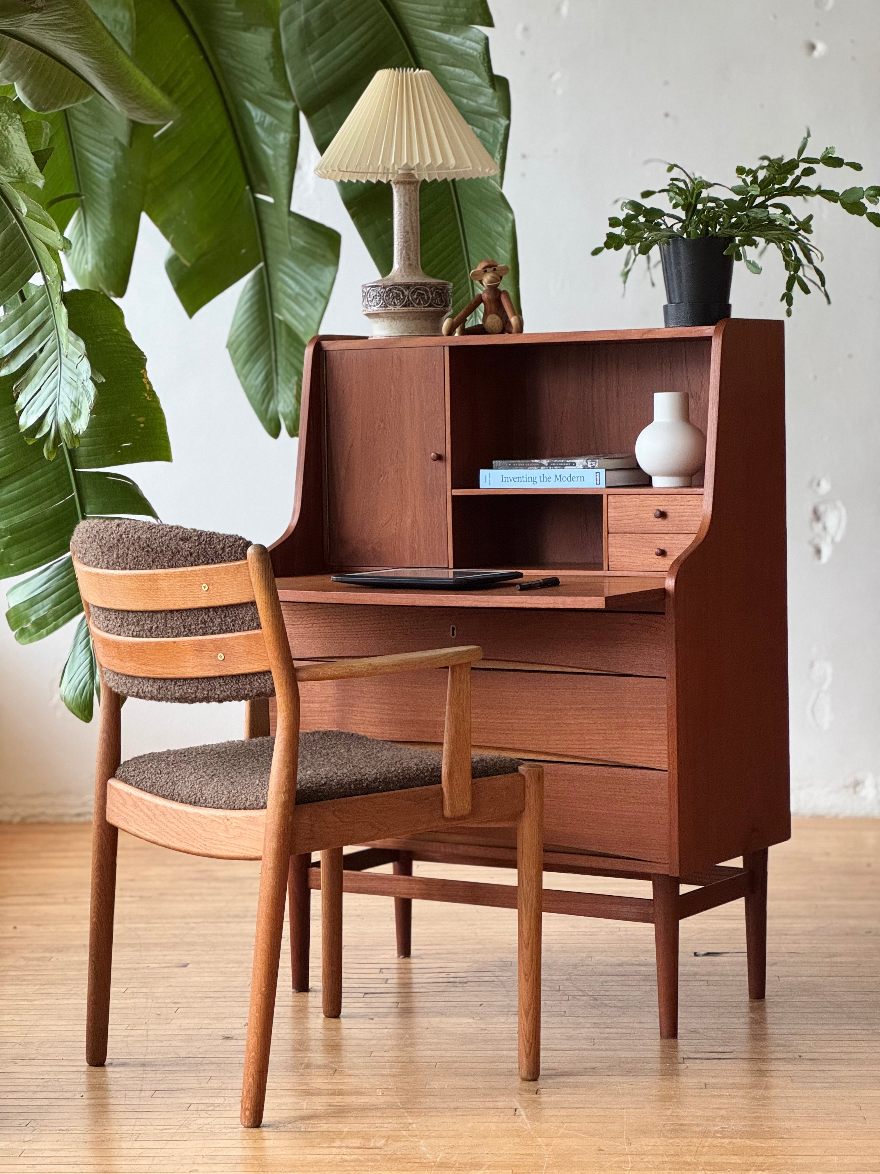 Danish Modern Teak Secretary Desk