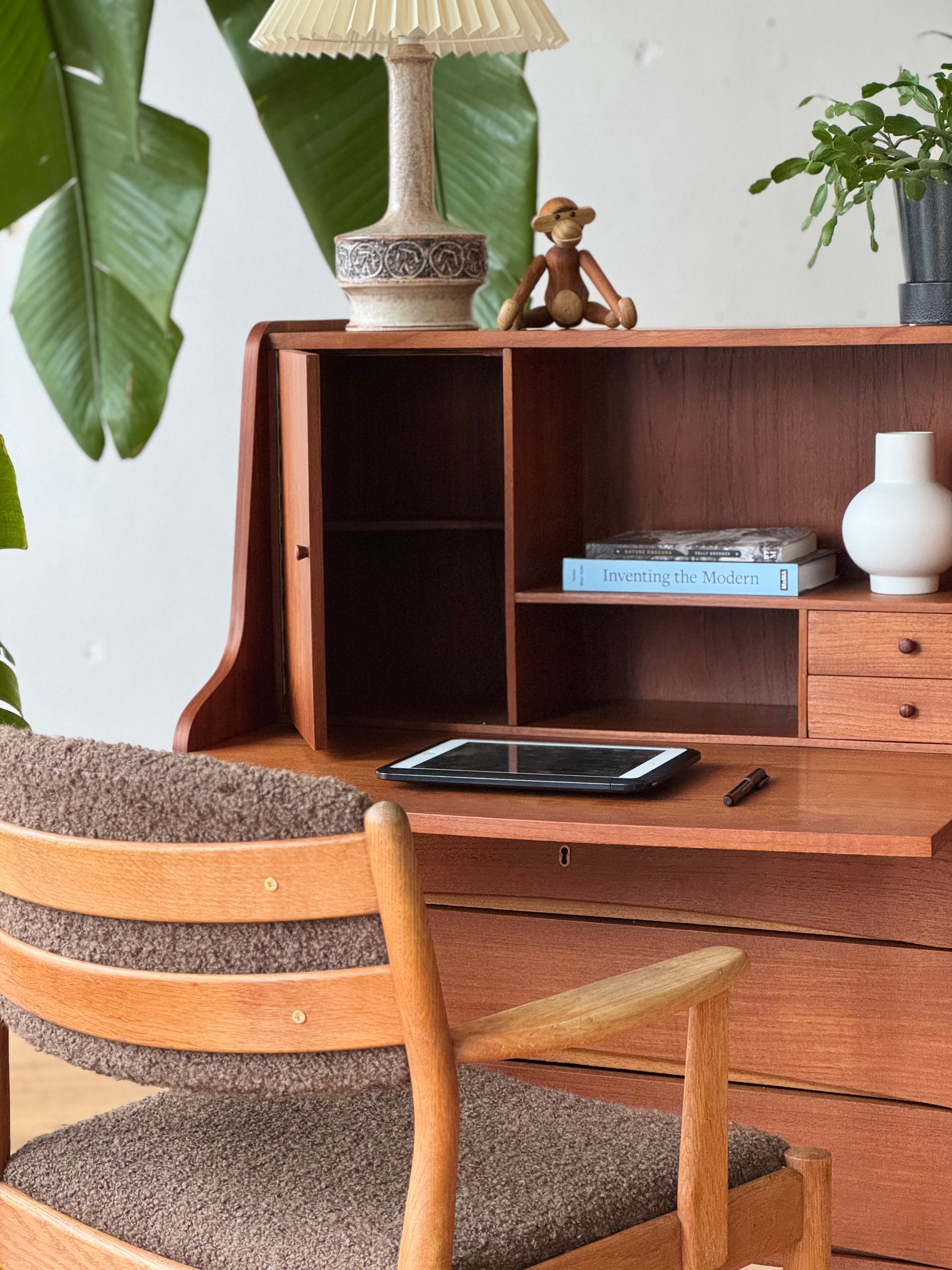 Danish Modern Teak Secretary Desk
