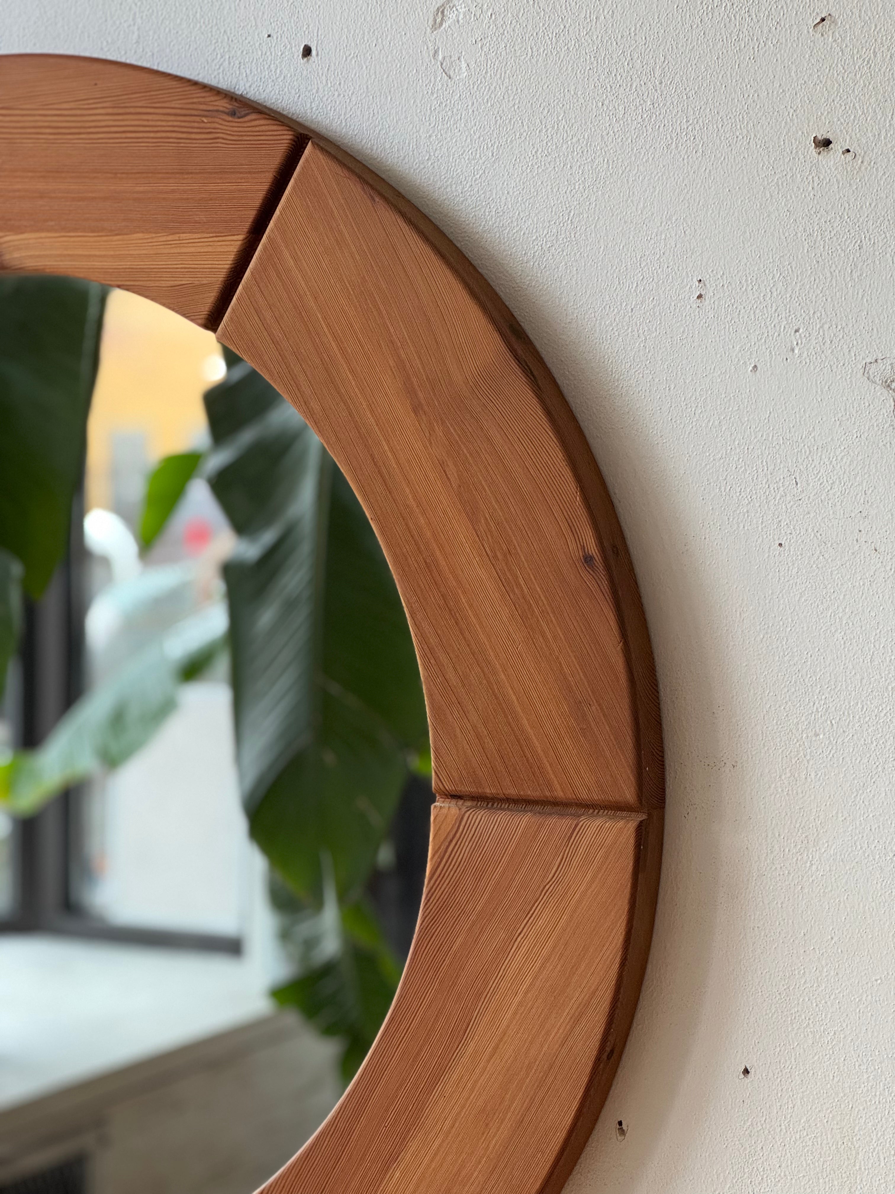 Swedish Pine & Glass Mirror #935