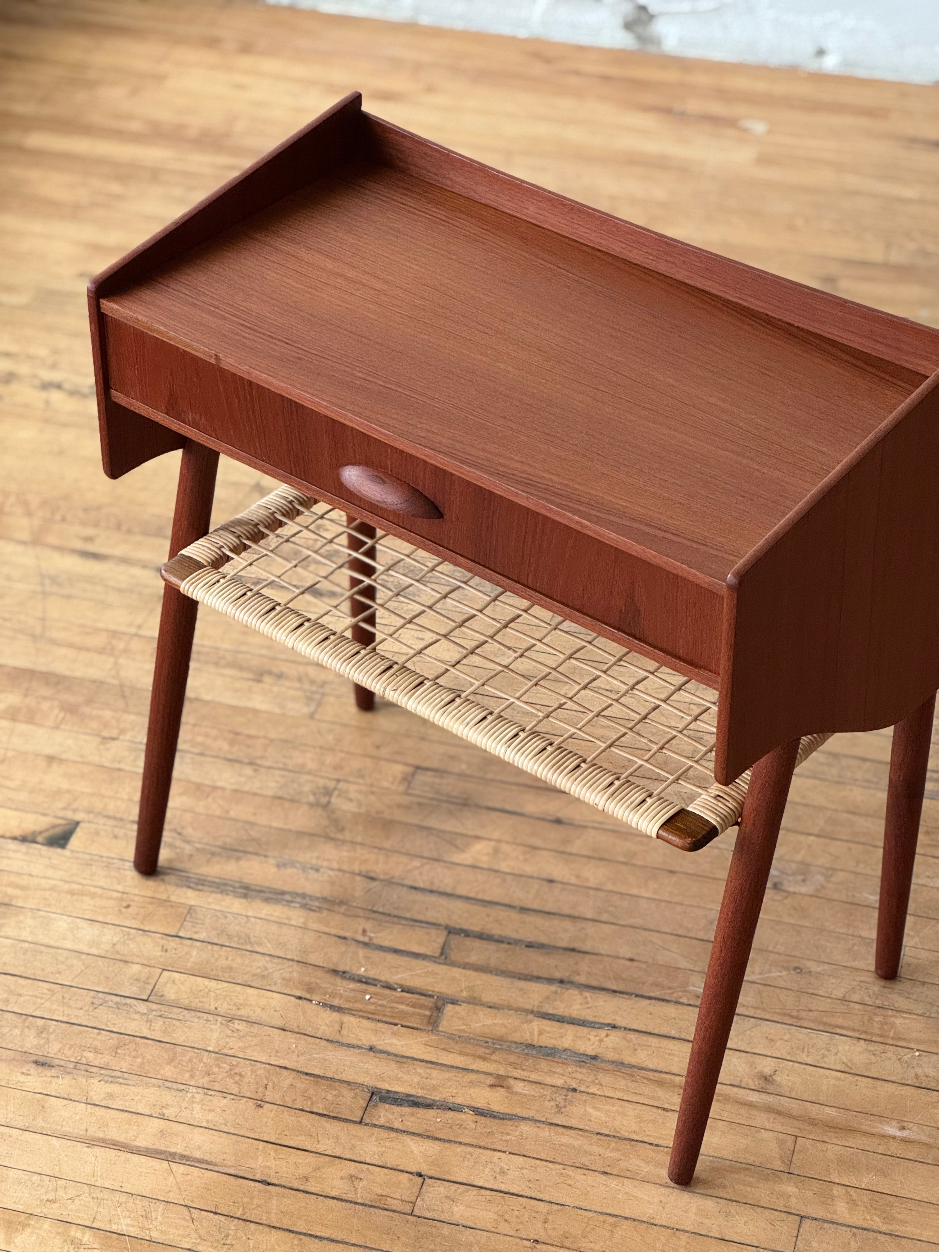 Danish Teak Side Table / Bedside Table
