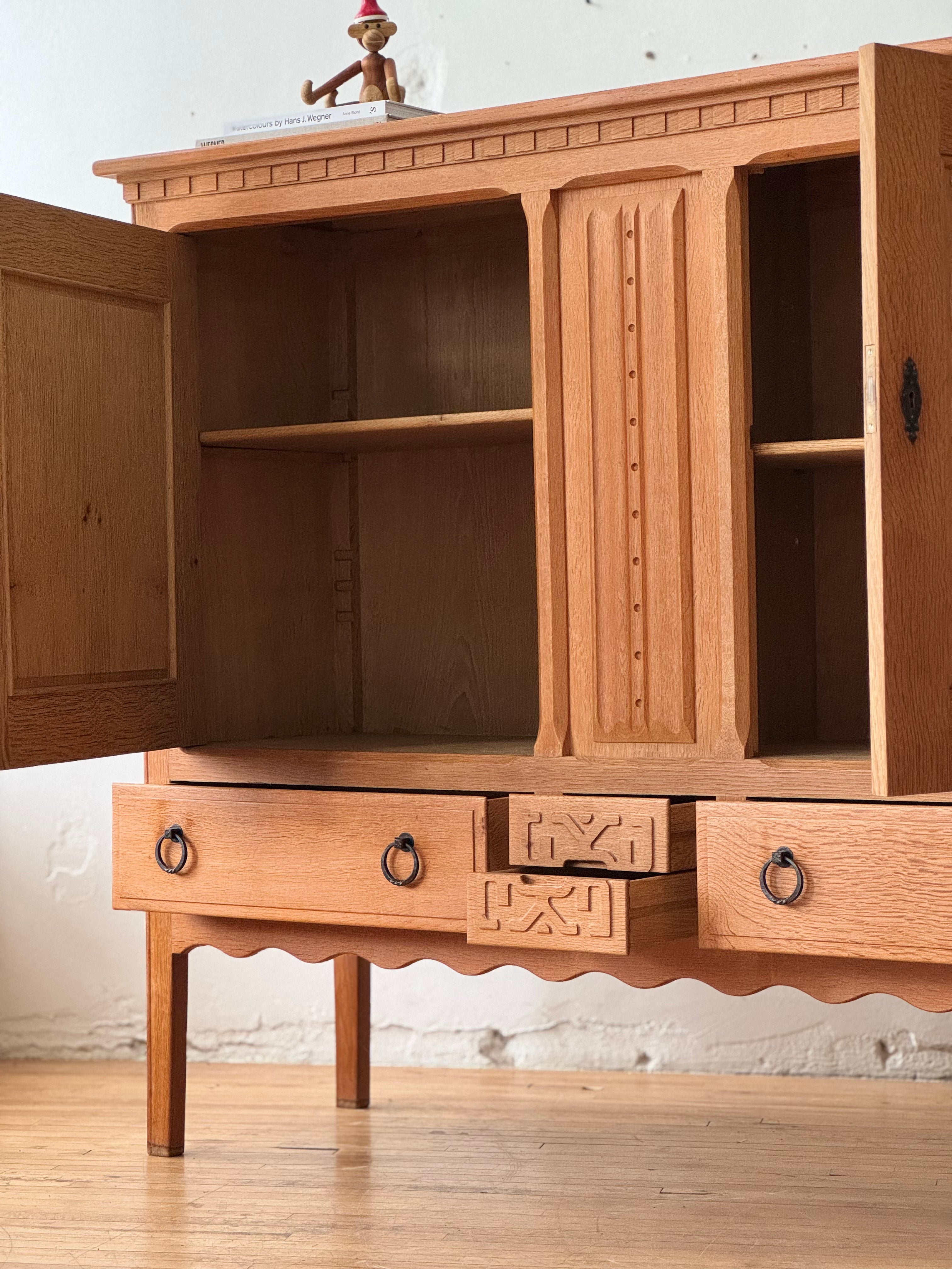 Oak Highboard By Henning Kjaernulf #2724