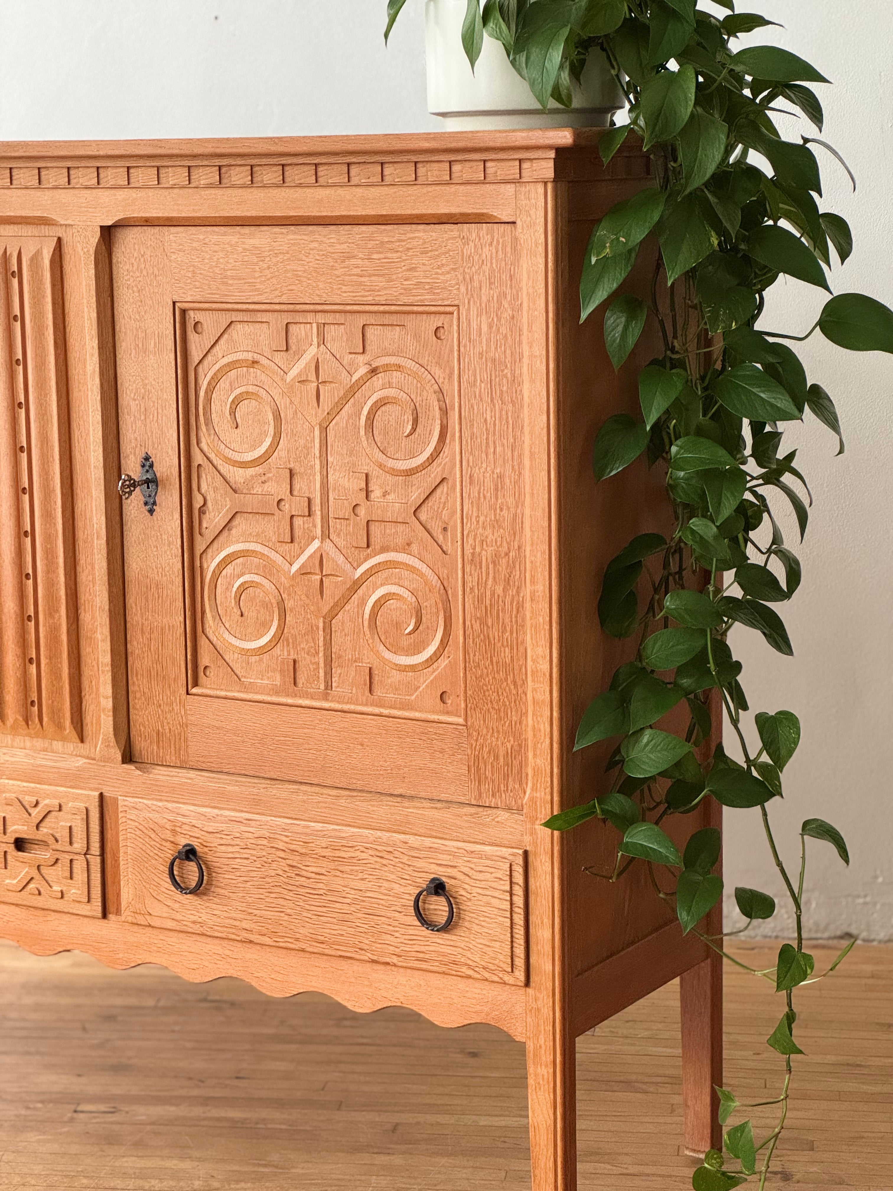 Oak Highboard By Henning Kjaernulf #2724