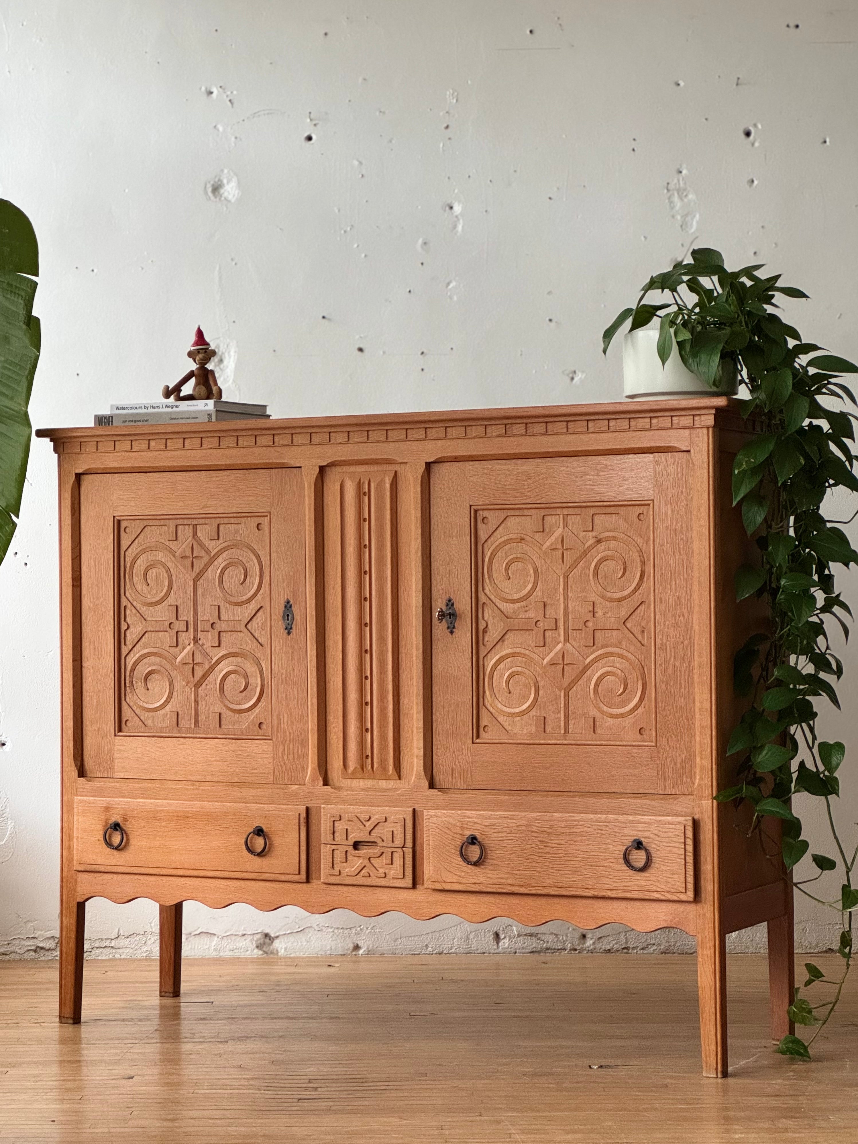 Oak Highboard By Henning Kjaernulf #2724