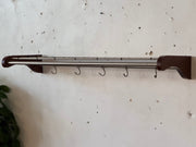 Danish Teak & Aluminum Shelf / Coat Rack #2170