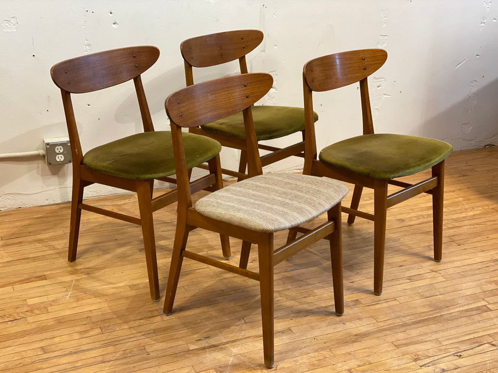 Set of 4 Teak & Beech Farstrup Dining Chairs #108