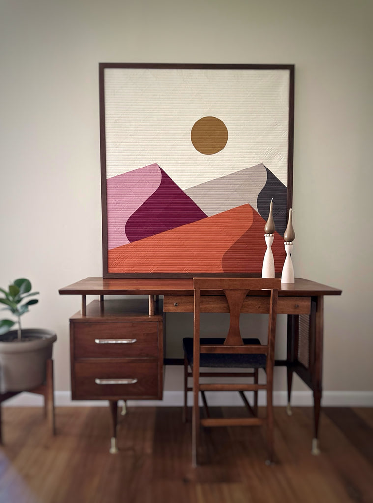 Geometric Landscape Wall Hanging by Lisa Marie Quilts