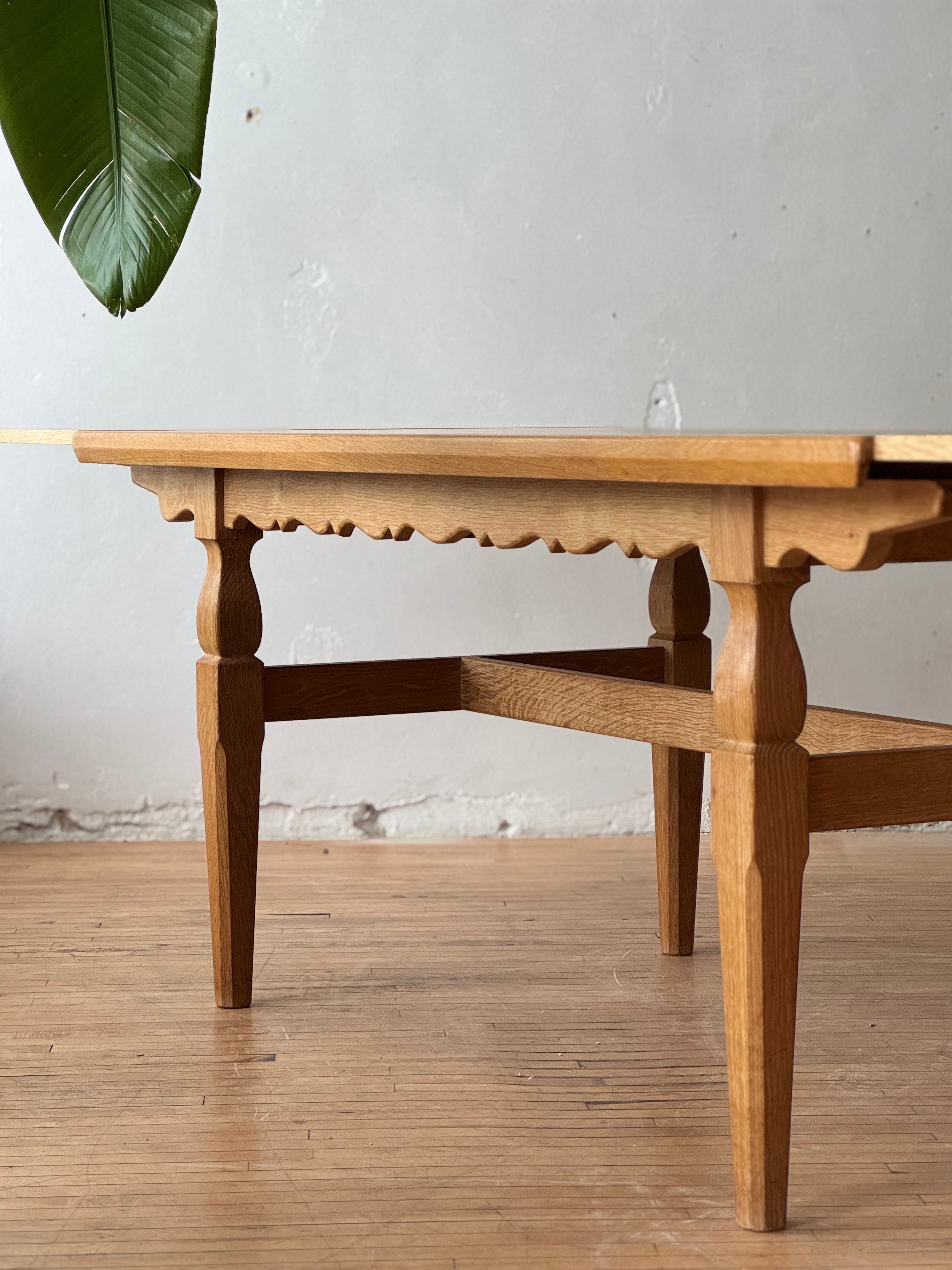 Oak Draw Leaf Dining Table by Henning Kjaernufl #2524
