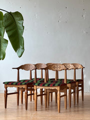 ON HOLD. Set of 6 Dining Chairs Danish Oak Dining Chairs by Henning Kjaernulf #2669