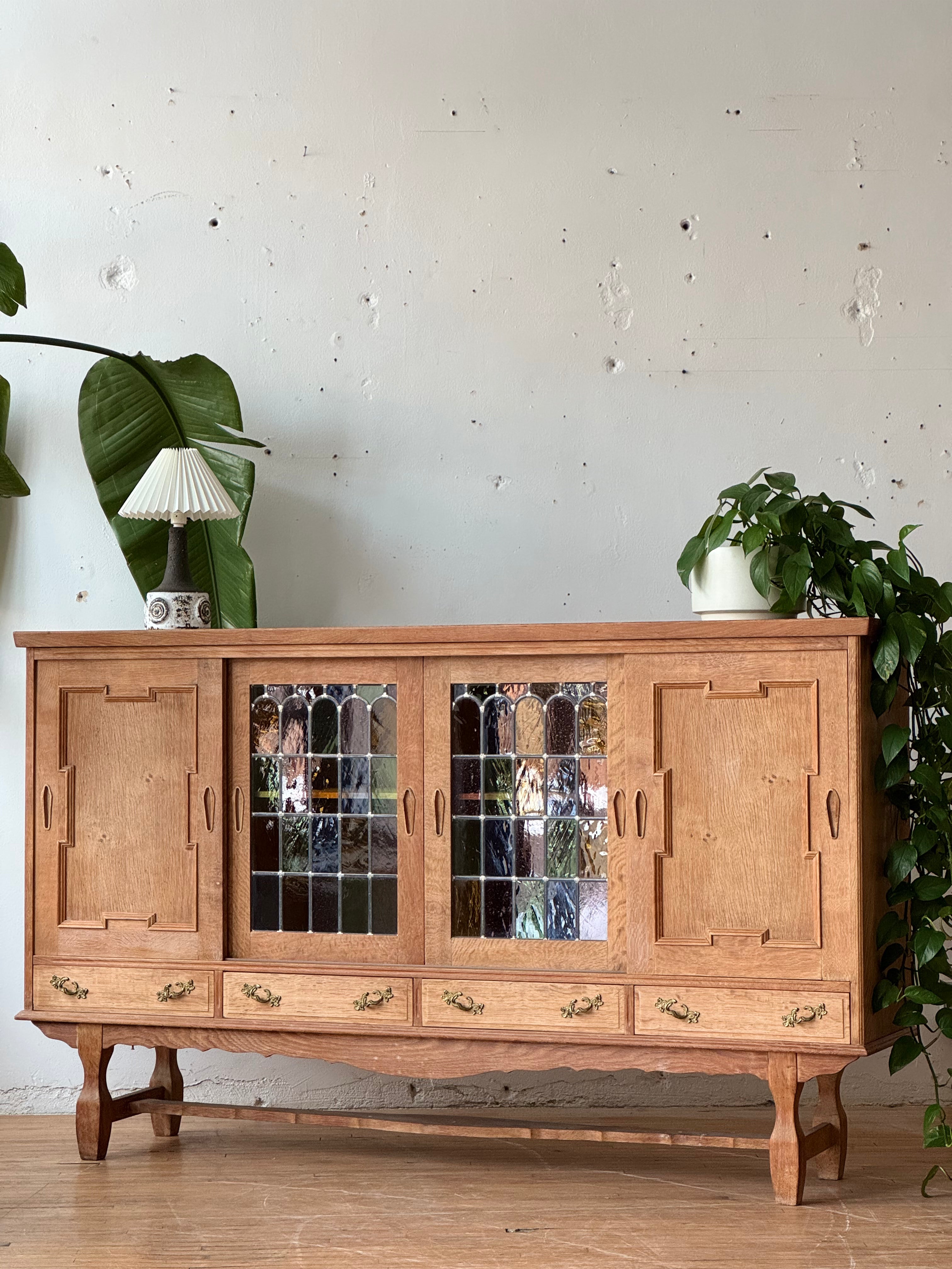 Oak & Glass Highboard by Henning Kjaernulf #2712