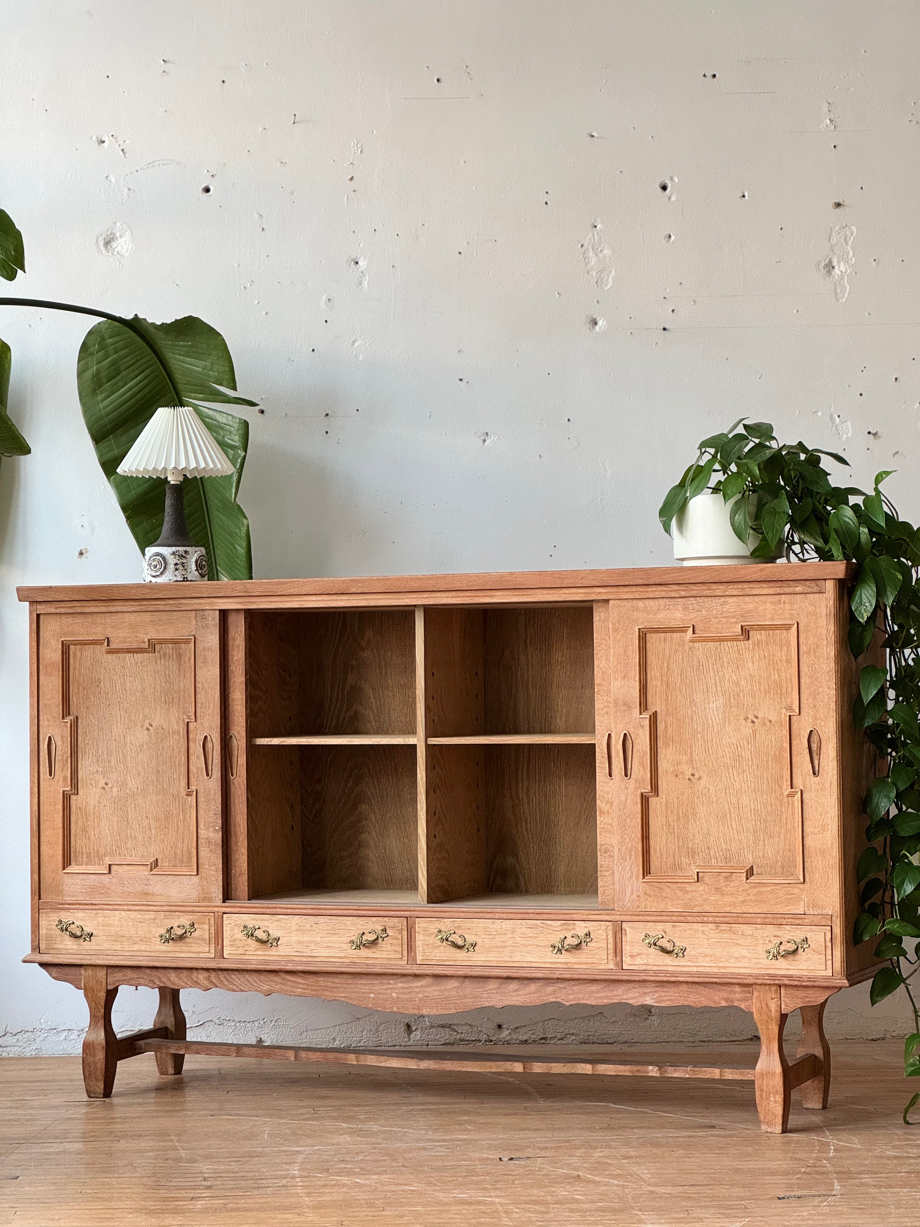 Oak & Glass Highboard by Henning Kjaernulf #2712