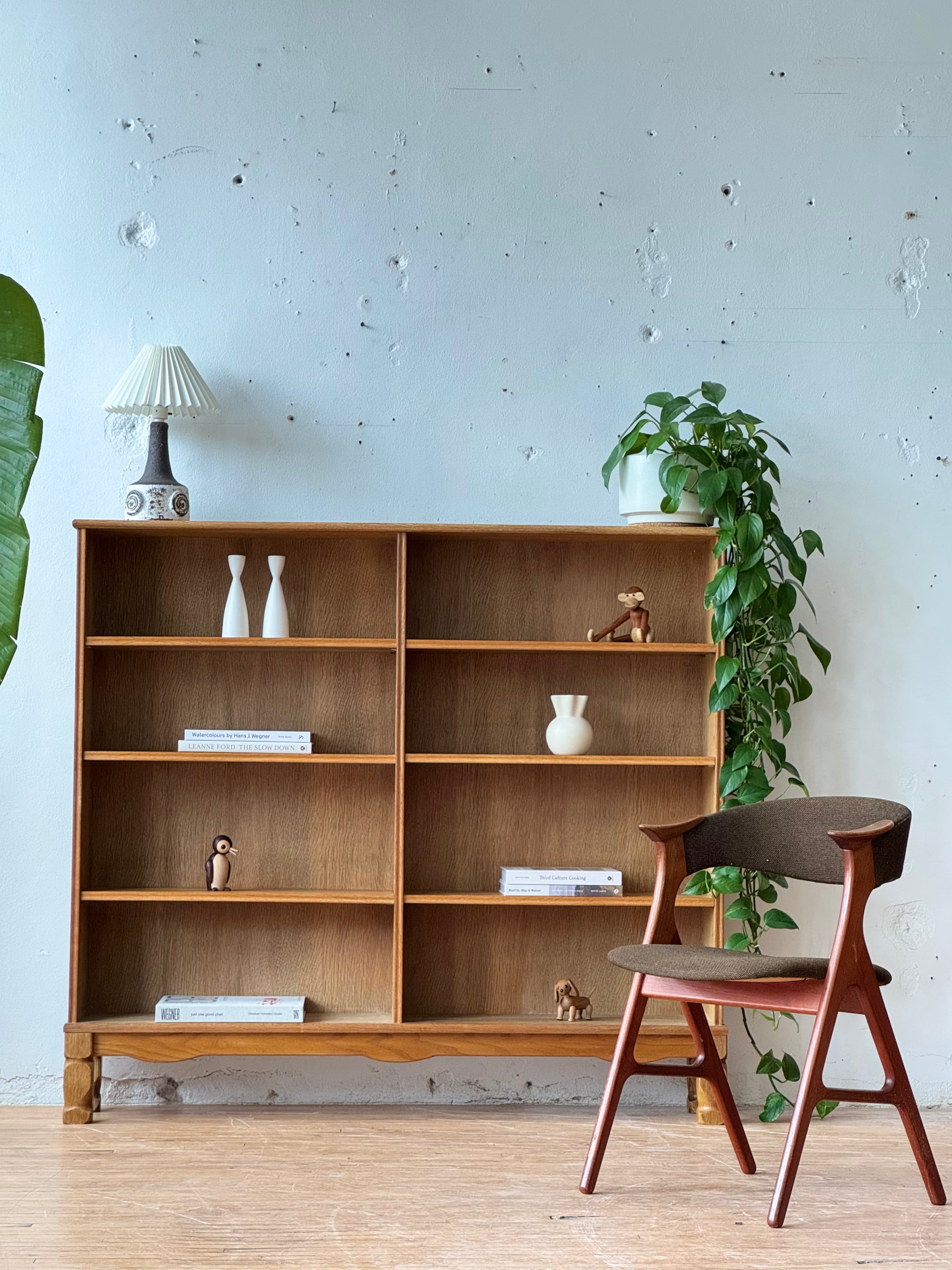 Danish Oak Bookshelf in the Style of Henning Kjaernulf