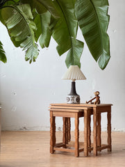 Set of Oak Nesting Tables in the Style of Henning Kjaernulf #2696
