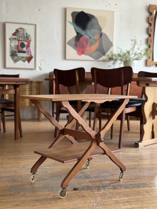 Danish Oak Bar / Tea Cart in the Style of Henning Kjaernulf #1