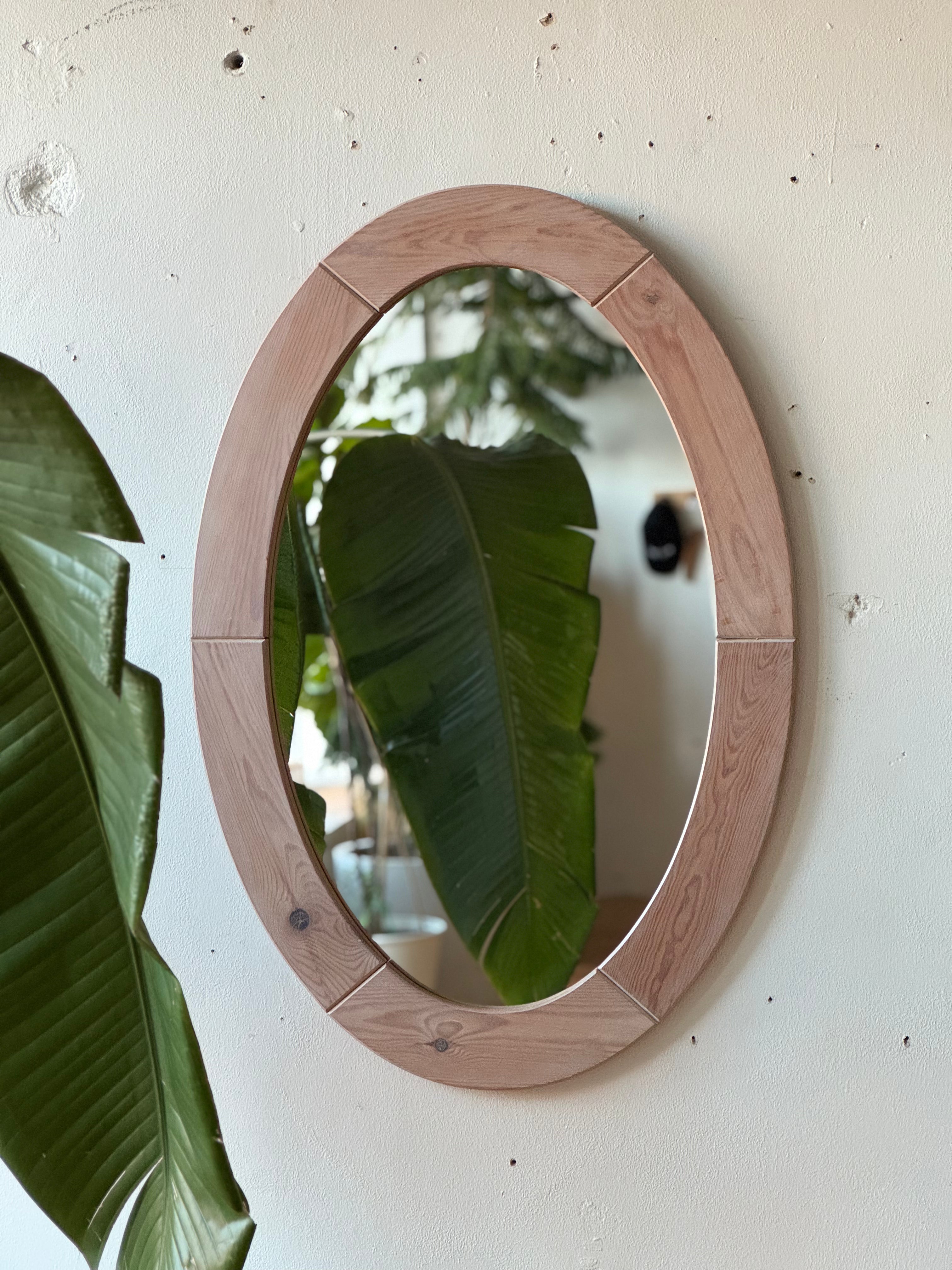Swedish Pine Oval Mirror