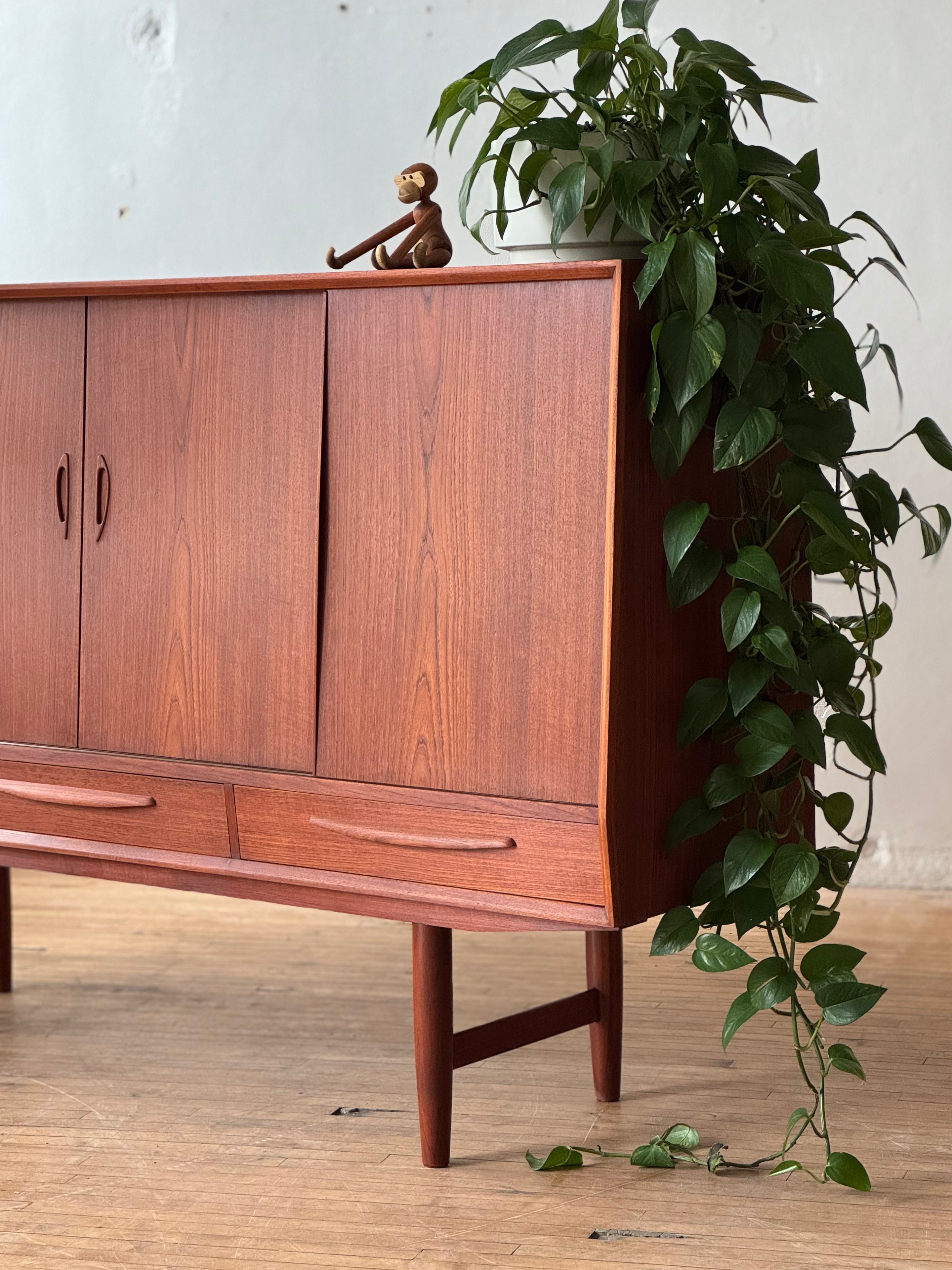 Danish Modern Highboard in Teak #2721
