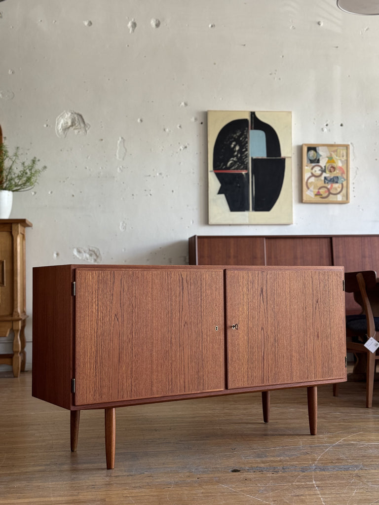 Locking Door Sideboard in Teak by Carlo Jensen for Hundevad #210