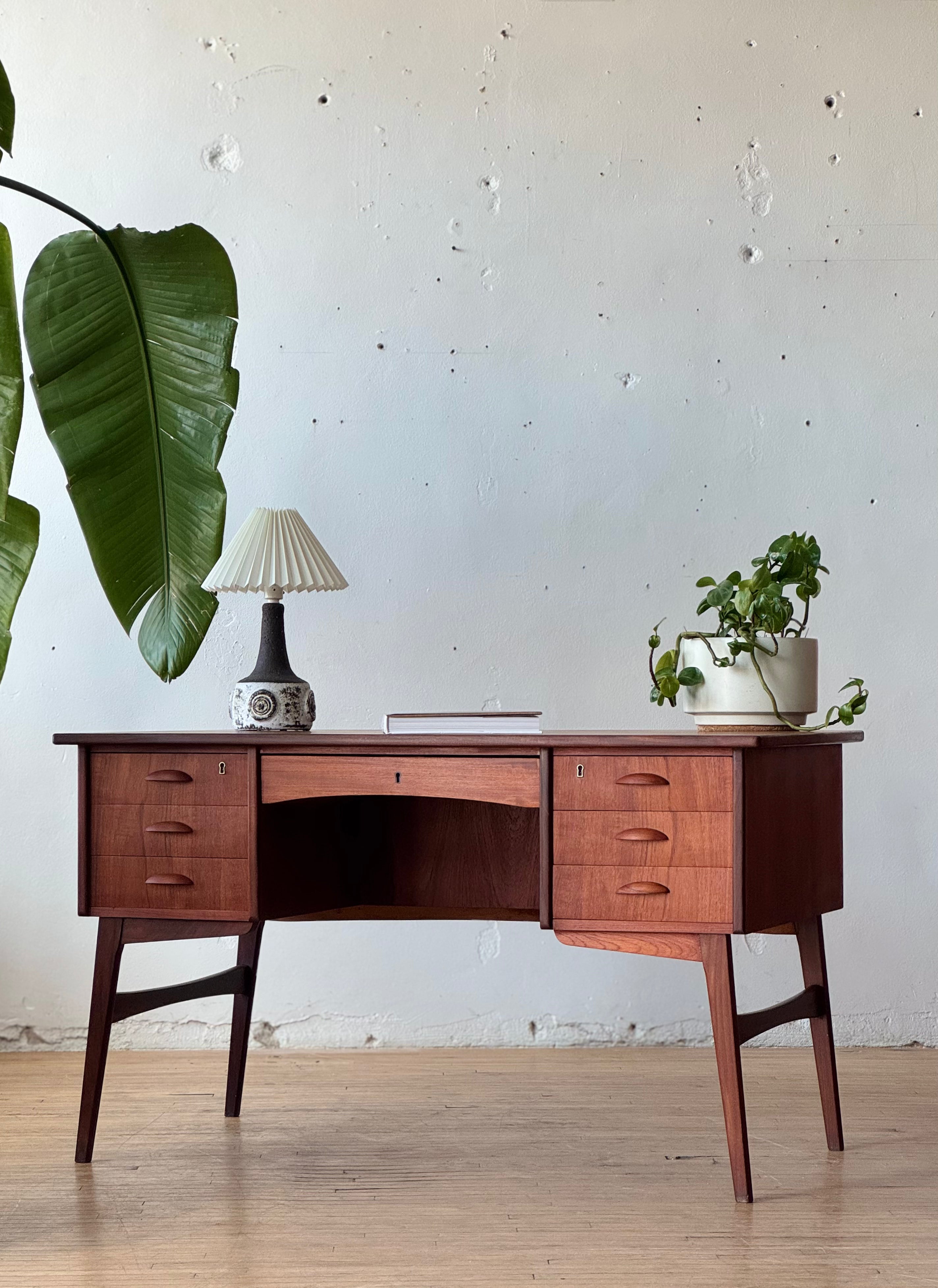Danish Teak Writing Desk #2401