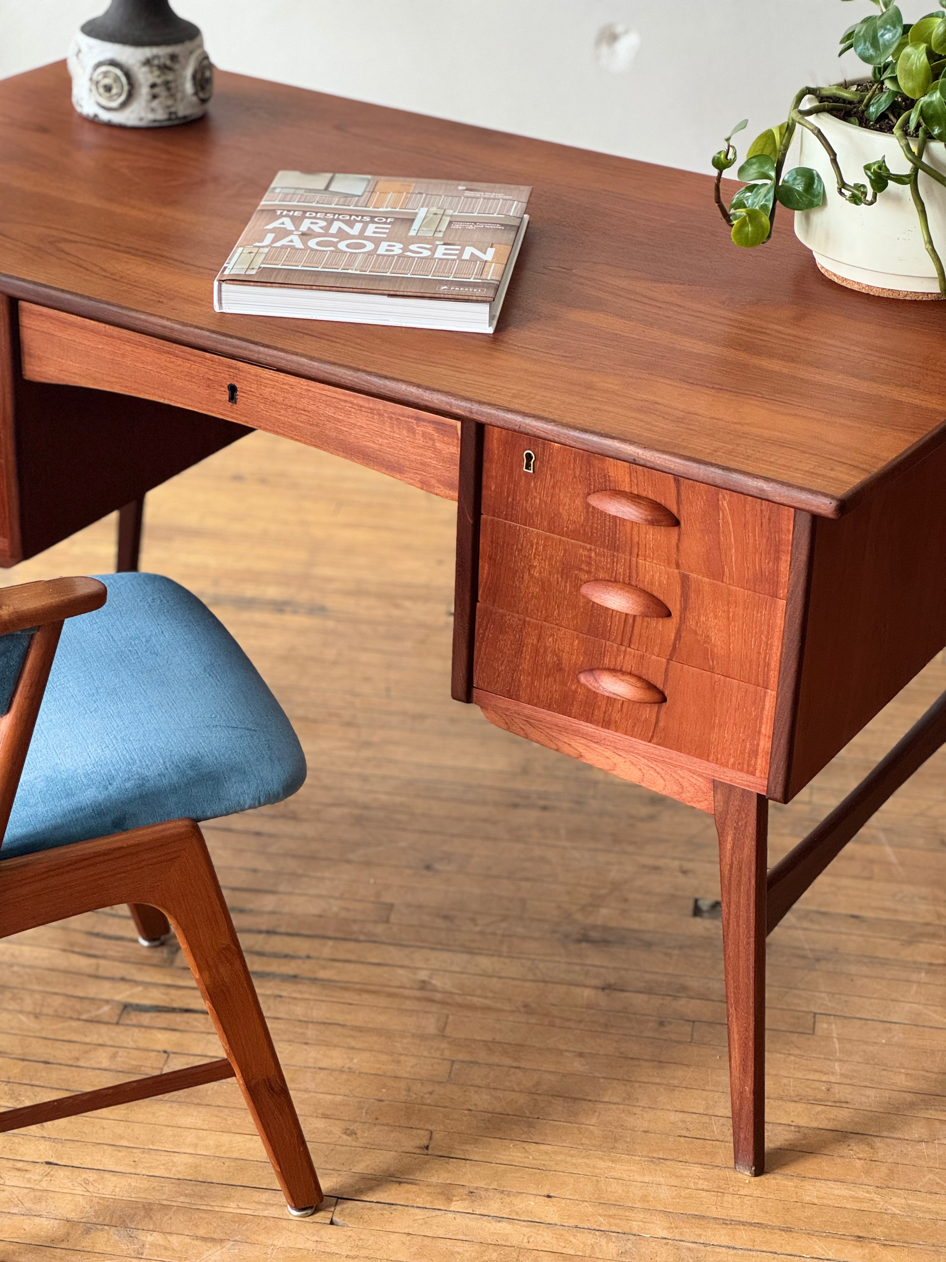 Danish Teak Writing Desk #2401