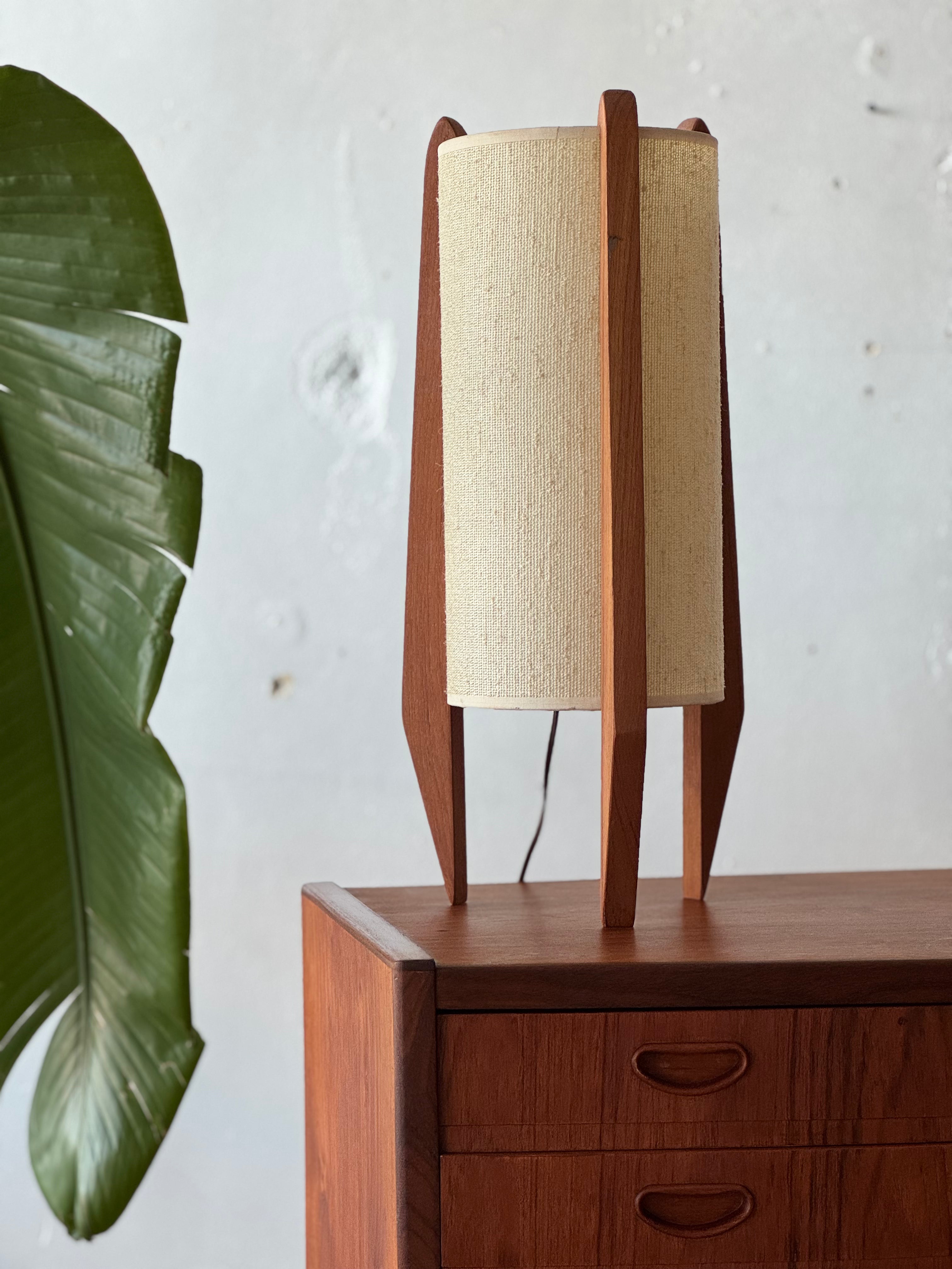 Danish Modern Table Lamp in Teak
