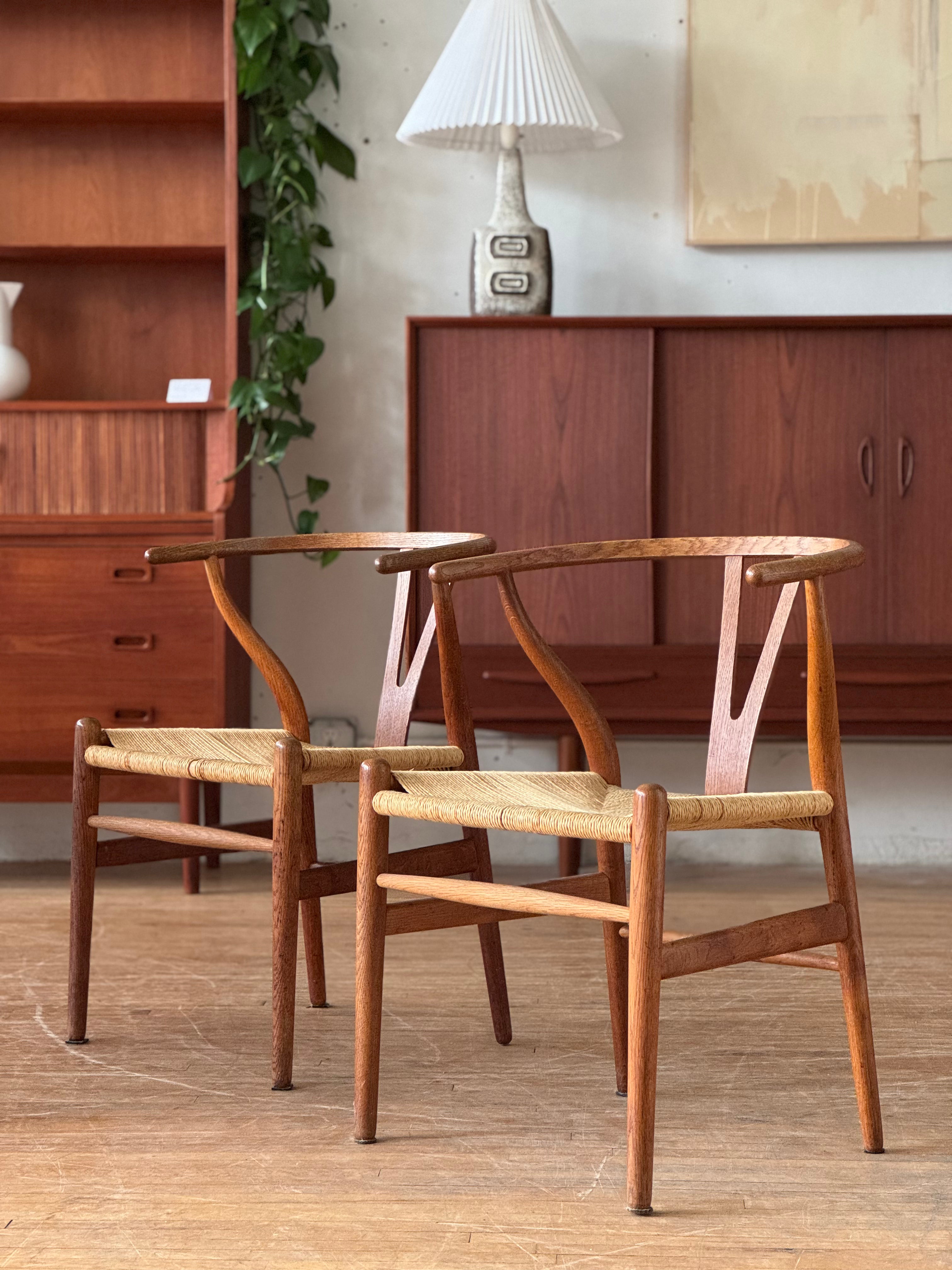 Wishbone Chair in Smoked Oak by Hans J Wegner