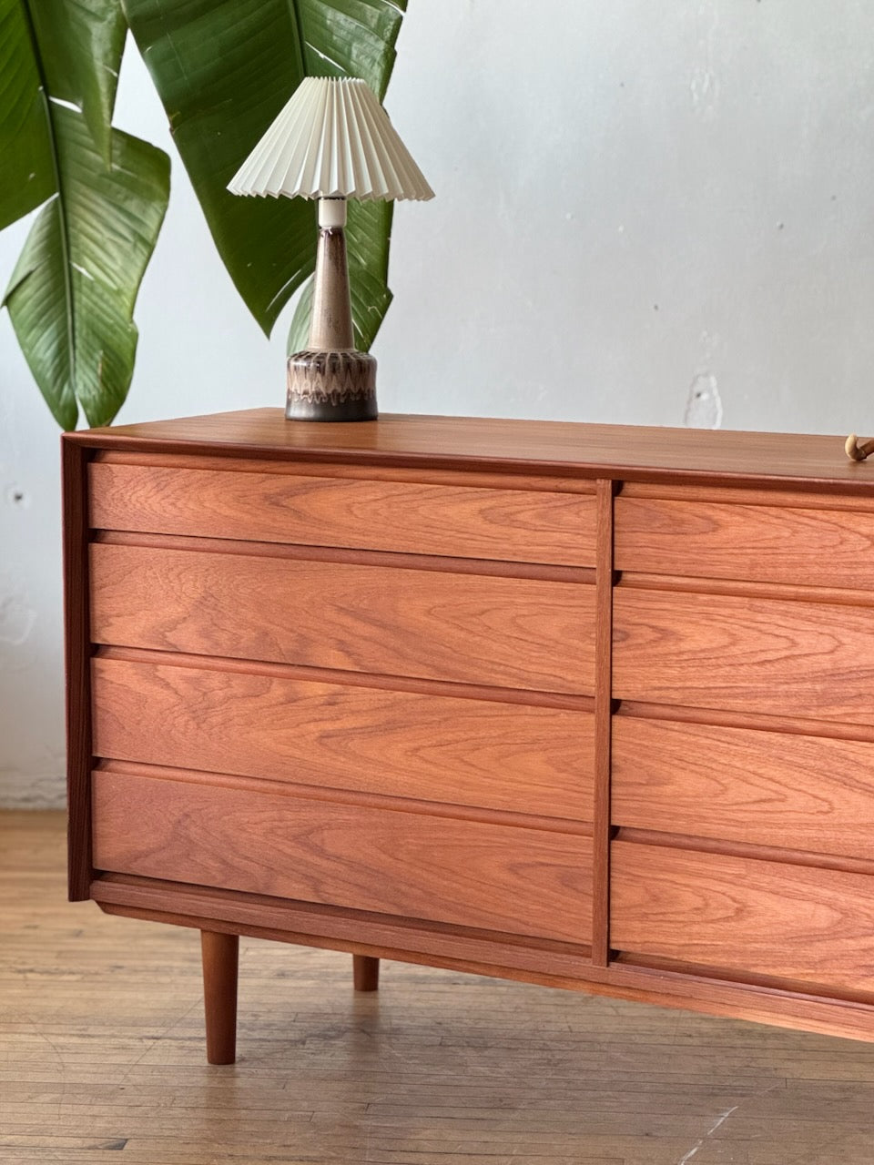 Danish Modern Low Chest of Drawers / Dresser in Teak by Svend Madsen for Falster Møbler