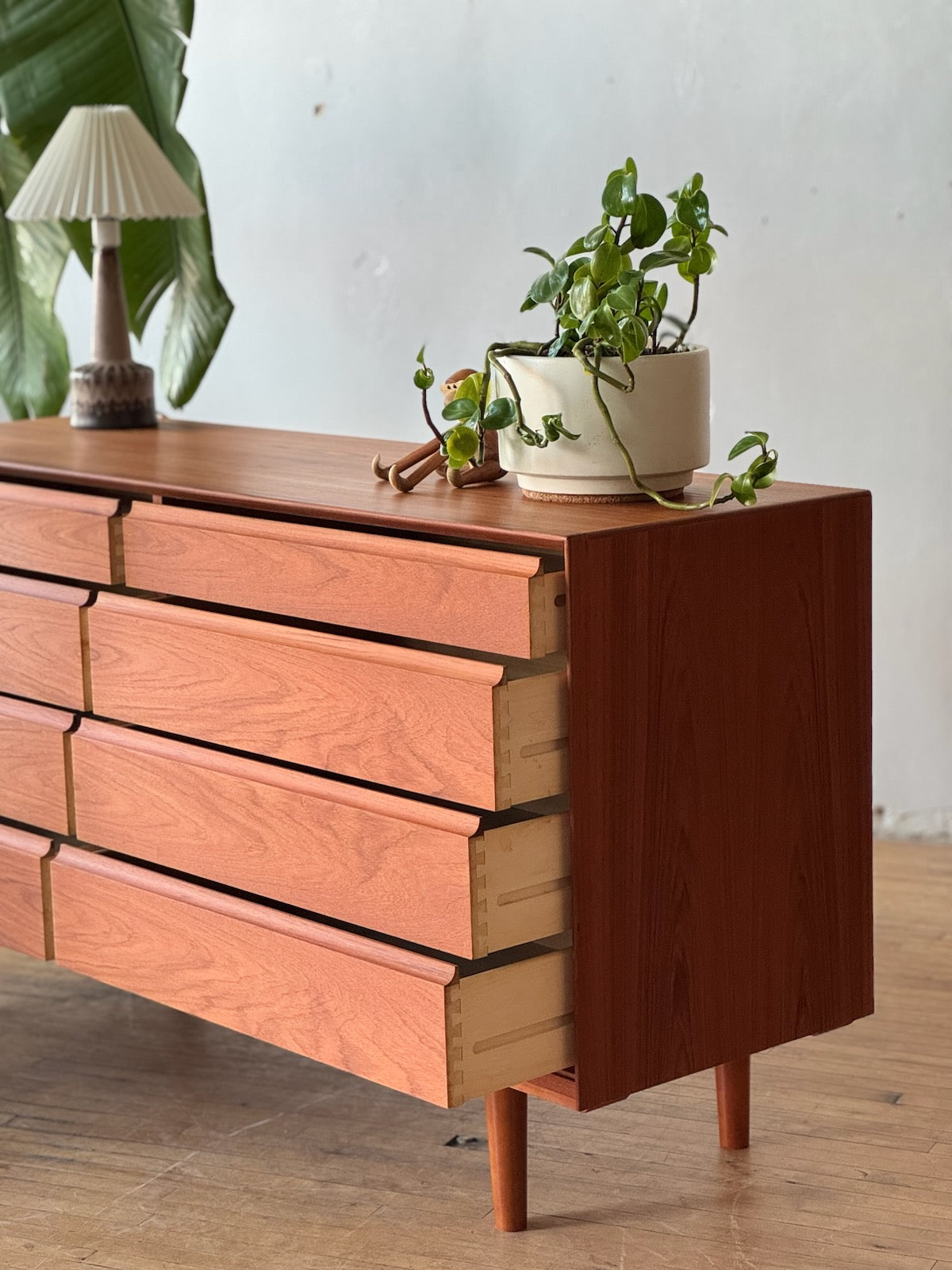 Danish Modern Low Chest of Drawers / Dresser in Teak by Svend Madsen for Falster Møbler