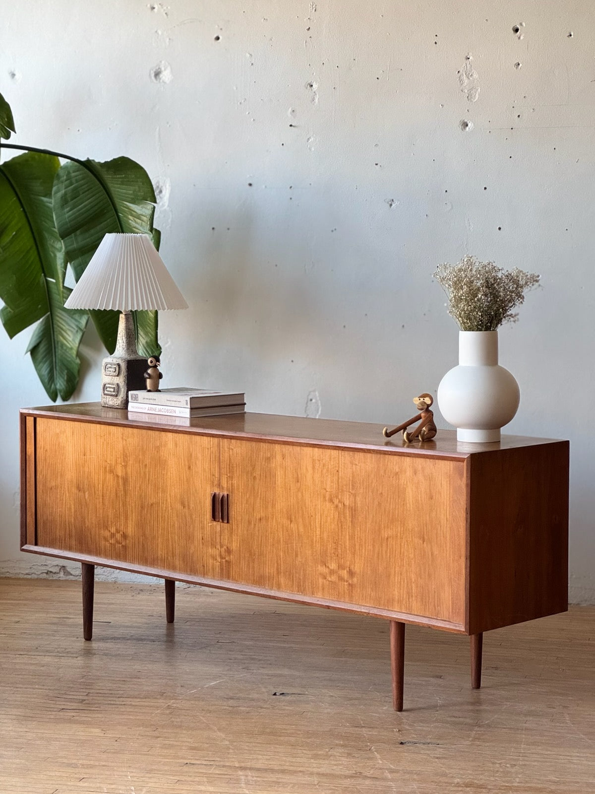 Danish Modern Tambour Sideboard in Teak by Svend Aage Larsen