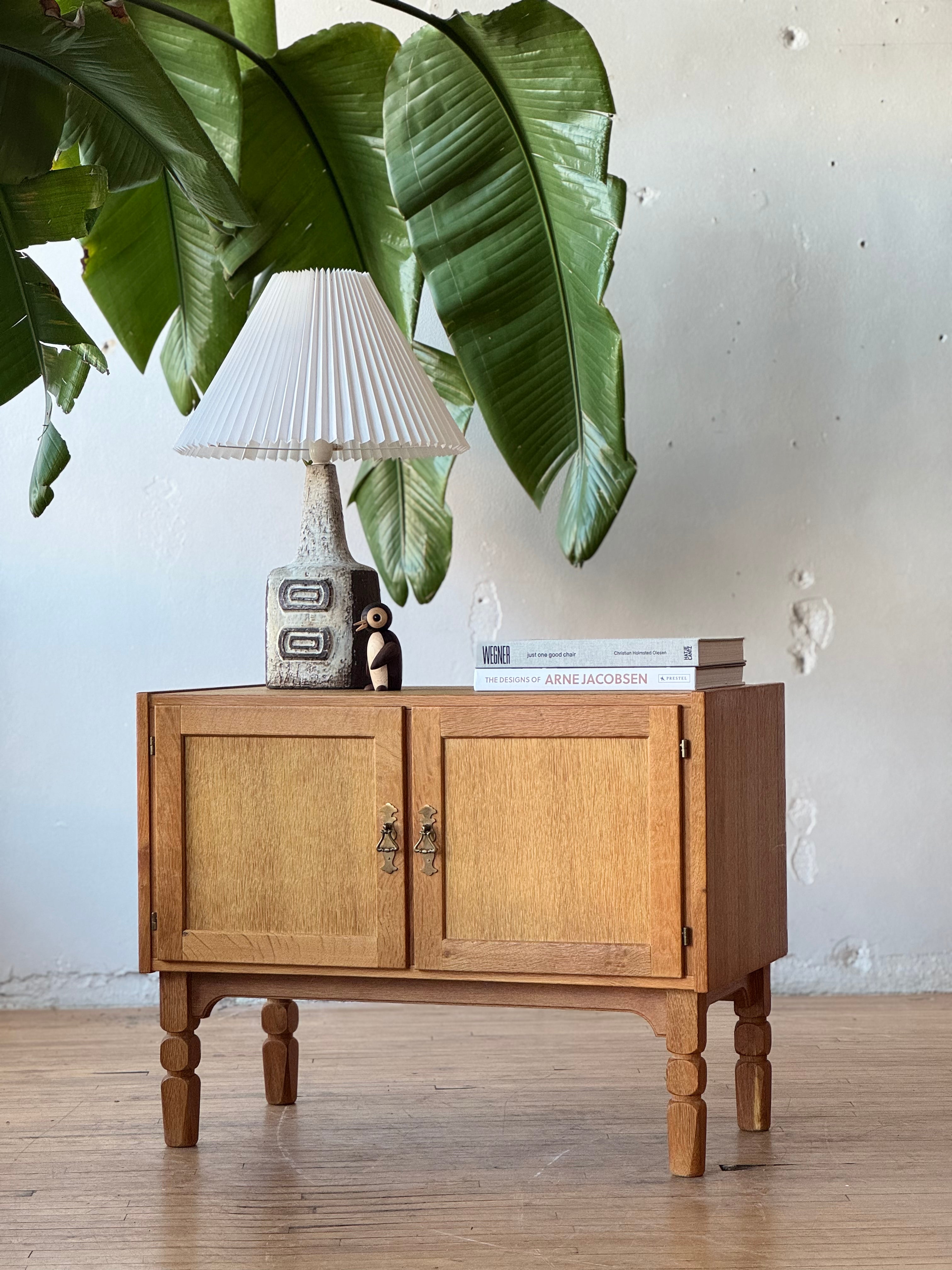 Petite Danish Sideboard / Cabinet in Oak by Henning Kjaernulf