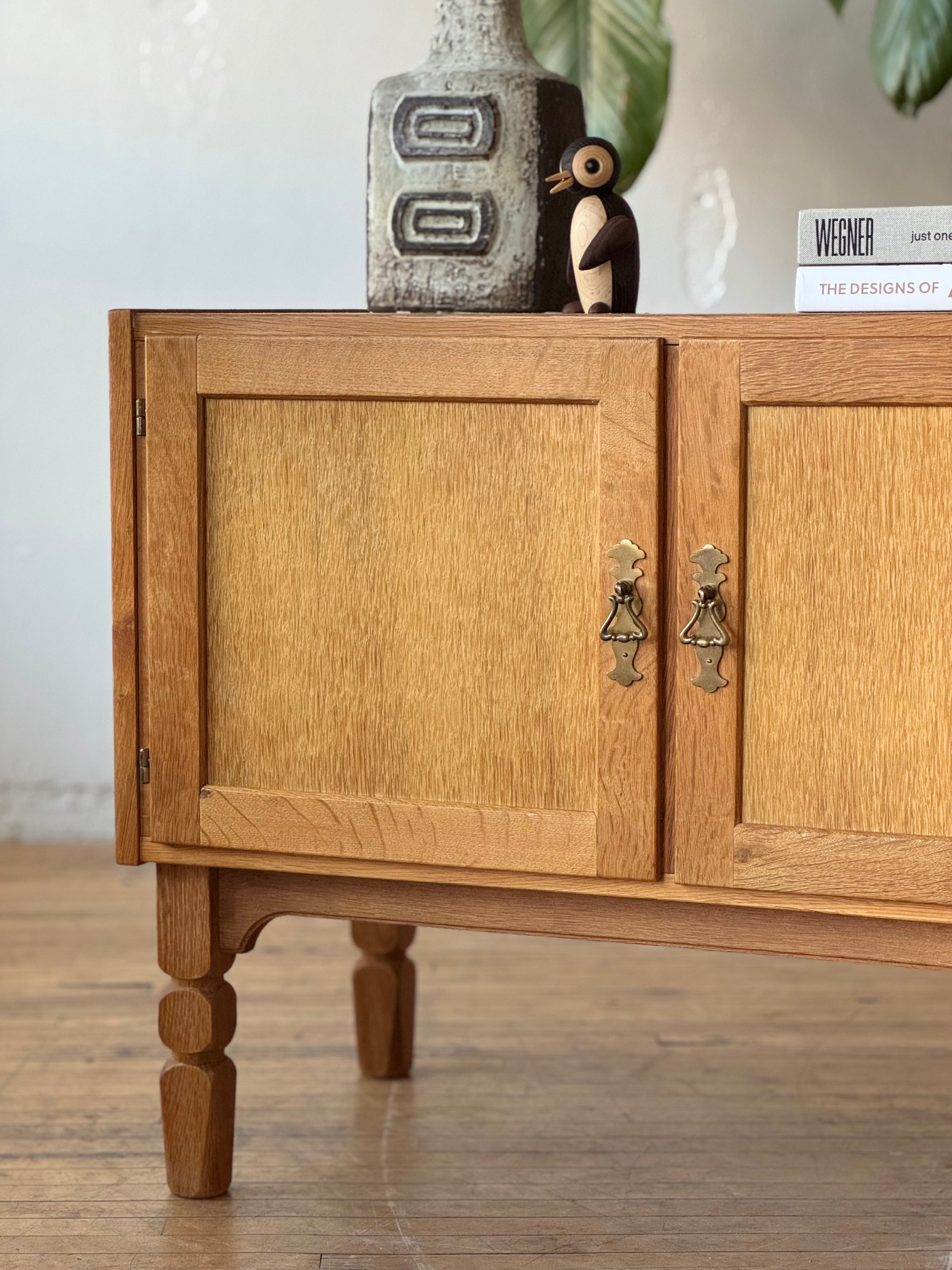 Petite Danish Sideboard / Cabinet in Oak by Henning Kjaernulf