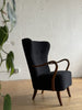 Oak Wing Back Lounge Chair #52