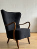 Oak Wing Back Lounge Chair #52