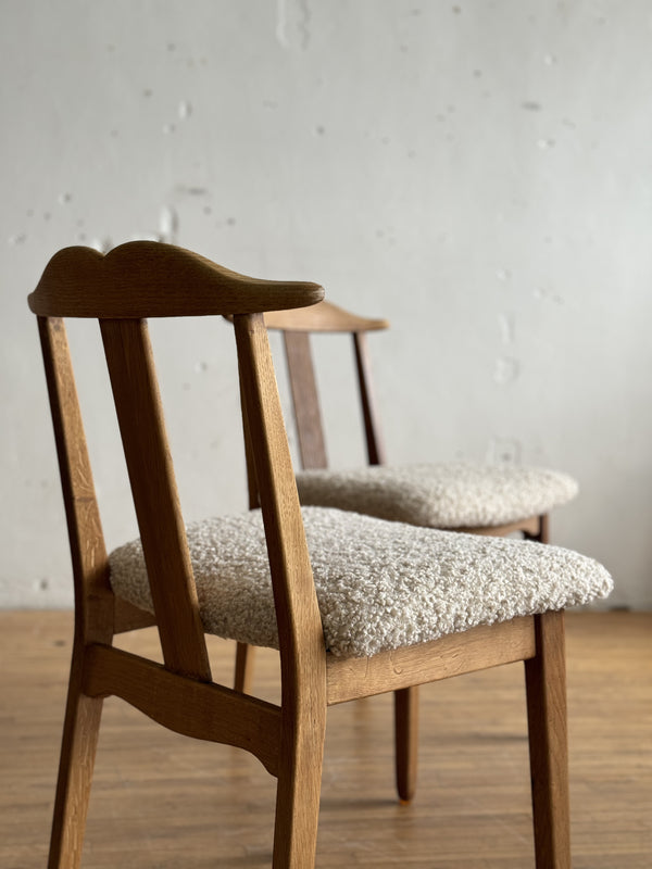 Danish Oak Side Chairs in the Style of Henning Kjaernulf