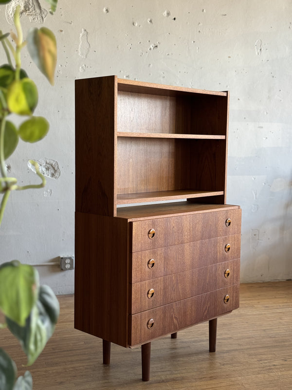 Danish Teak Bookshelf / Chest of Drawers