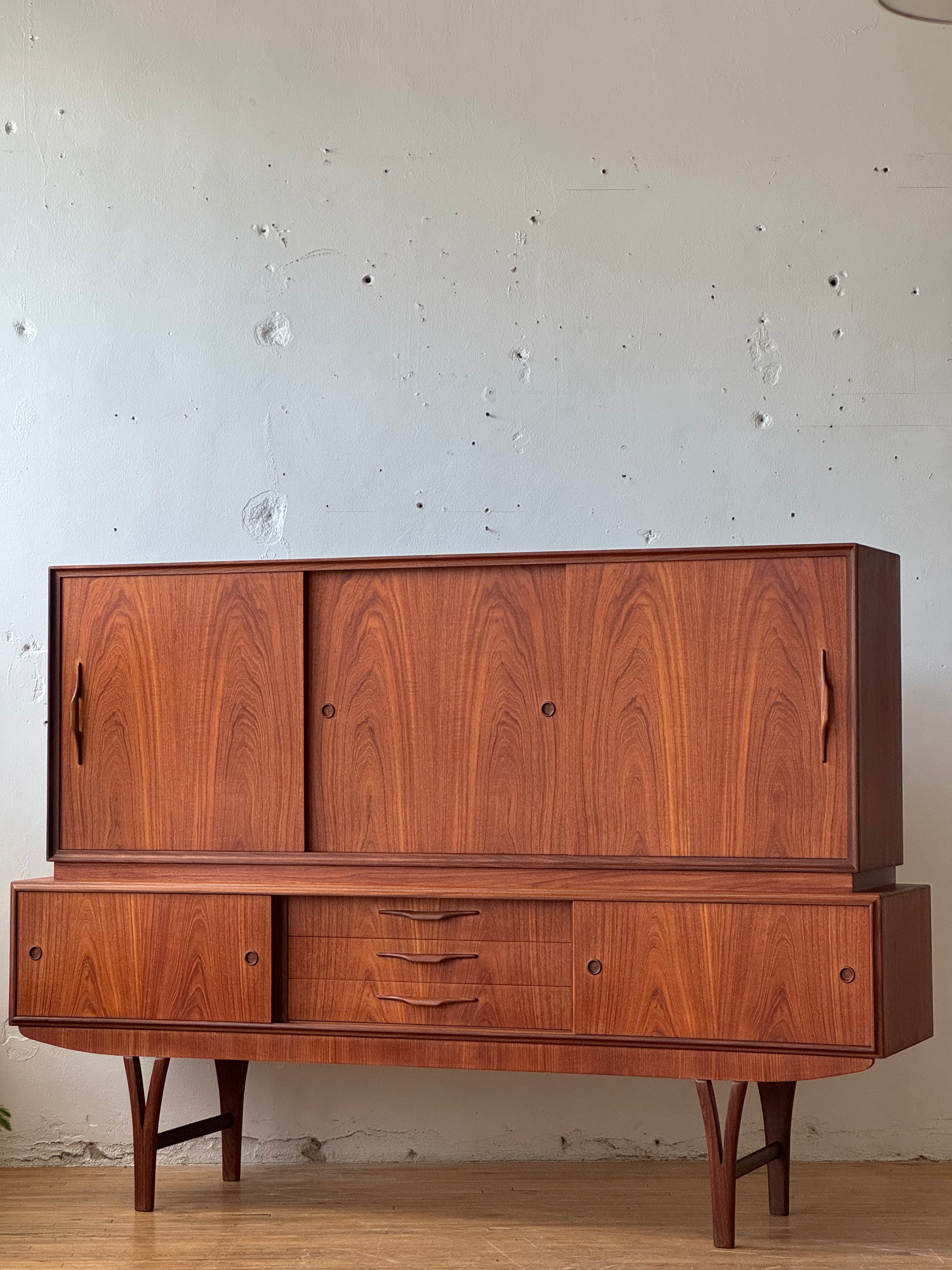 Danish Modern Teak Highboard #2424
