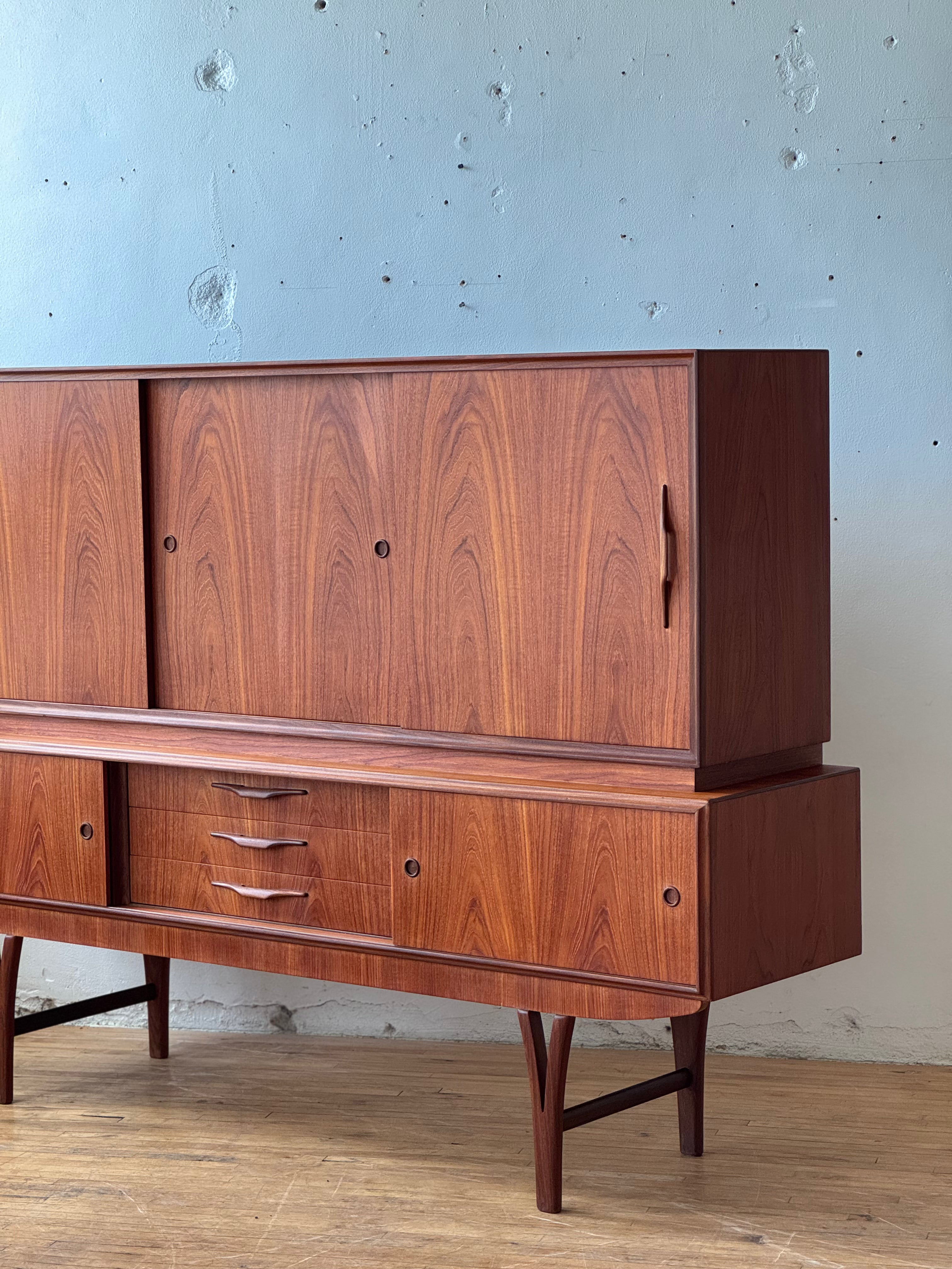 Danish Modern Teak Highboard #2424