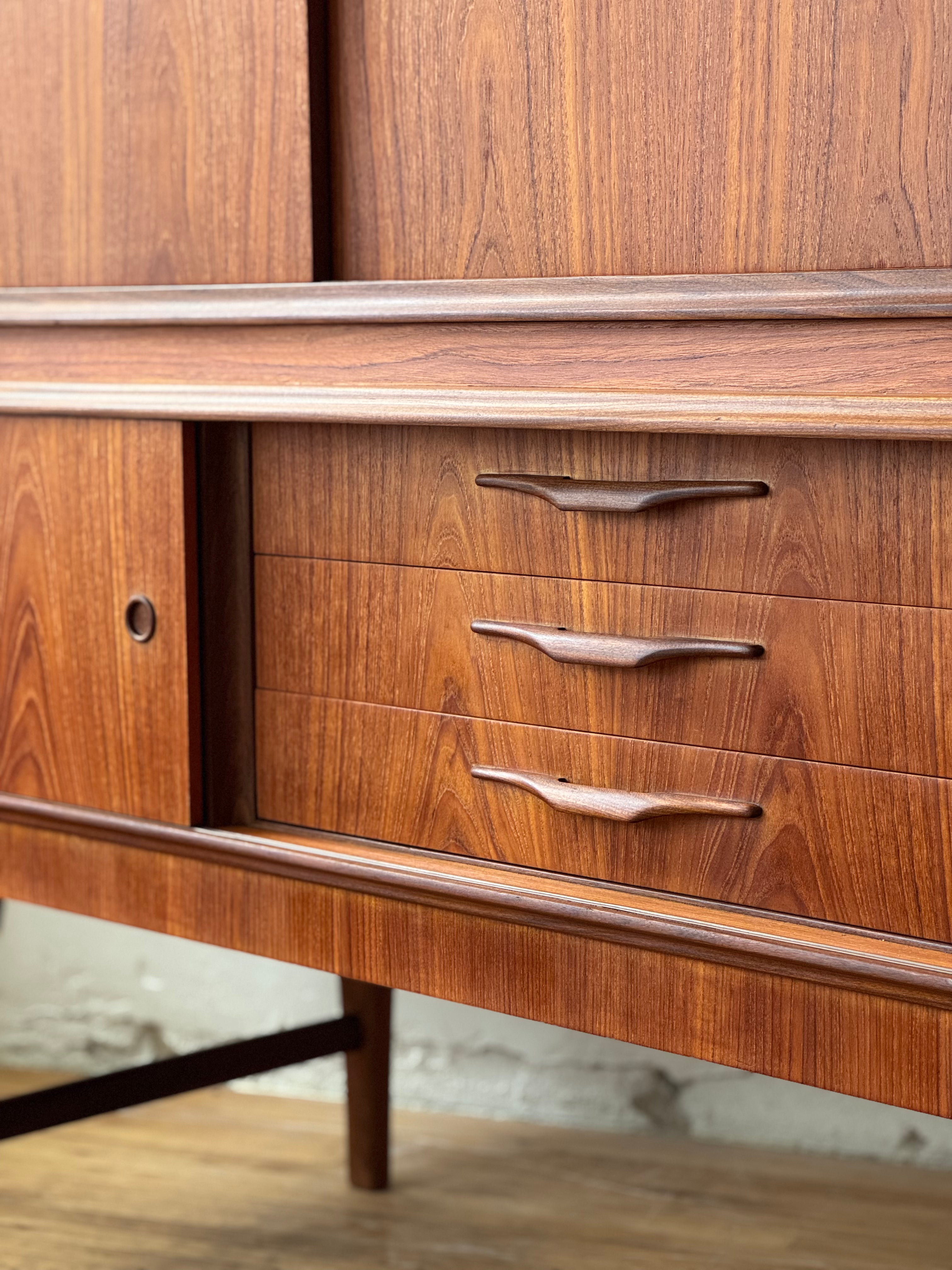 Danish Modern Teak Highboard #2424