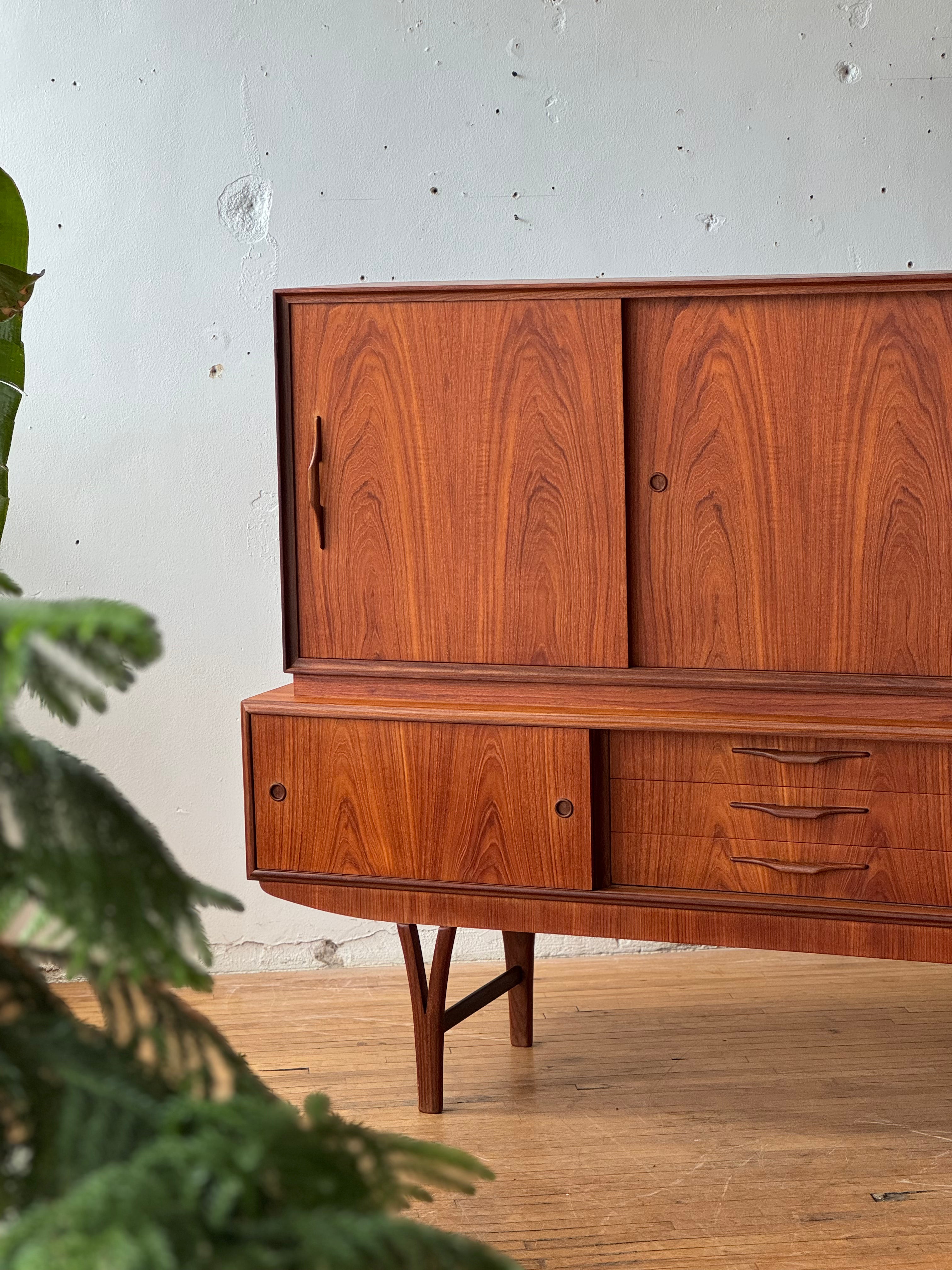 Danish Modern Teak Highboard #2424