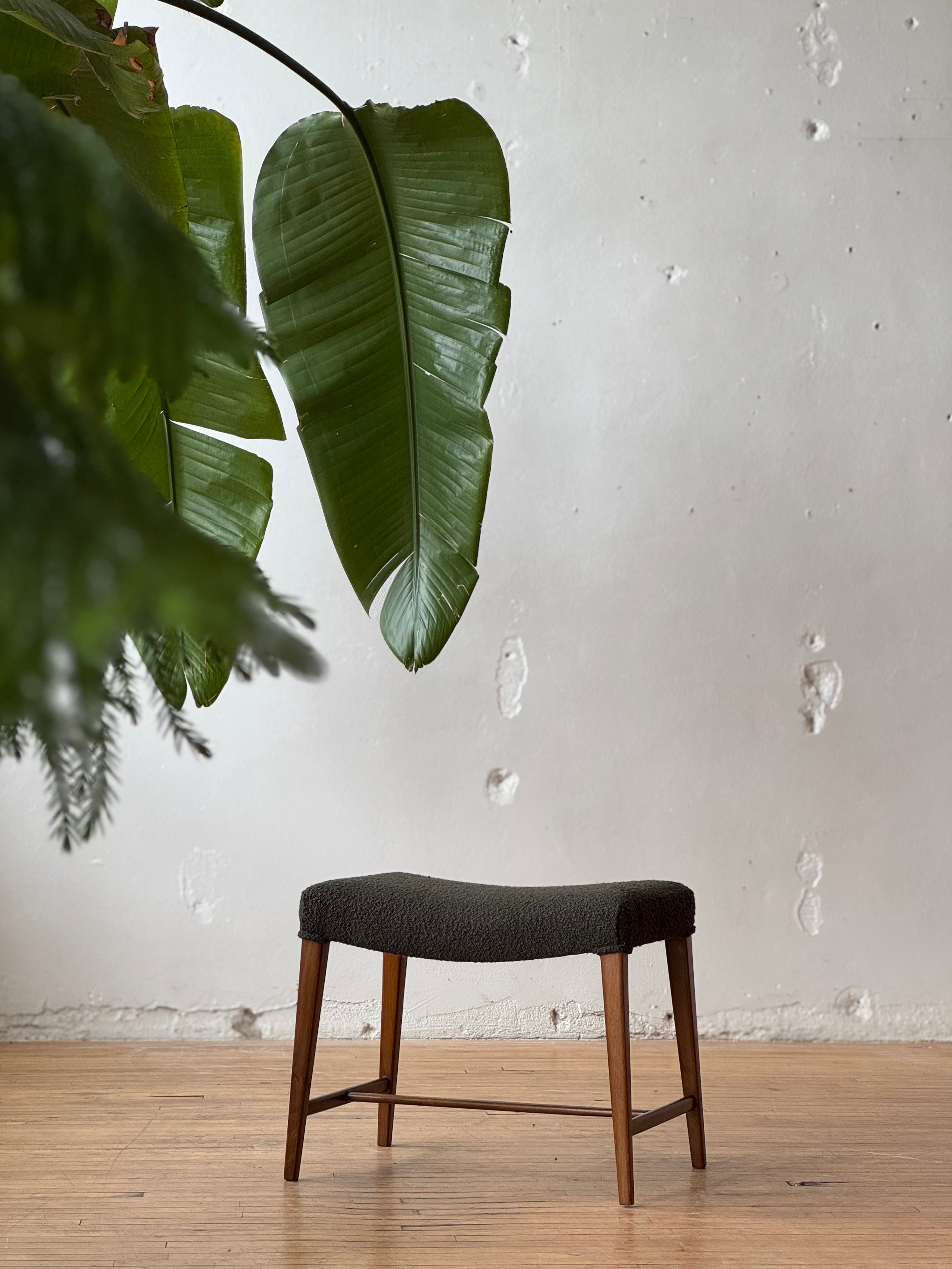 Beech & Boucle Stool #2729