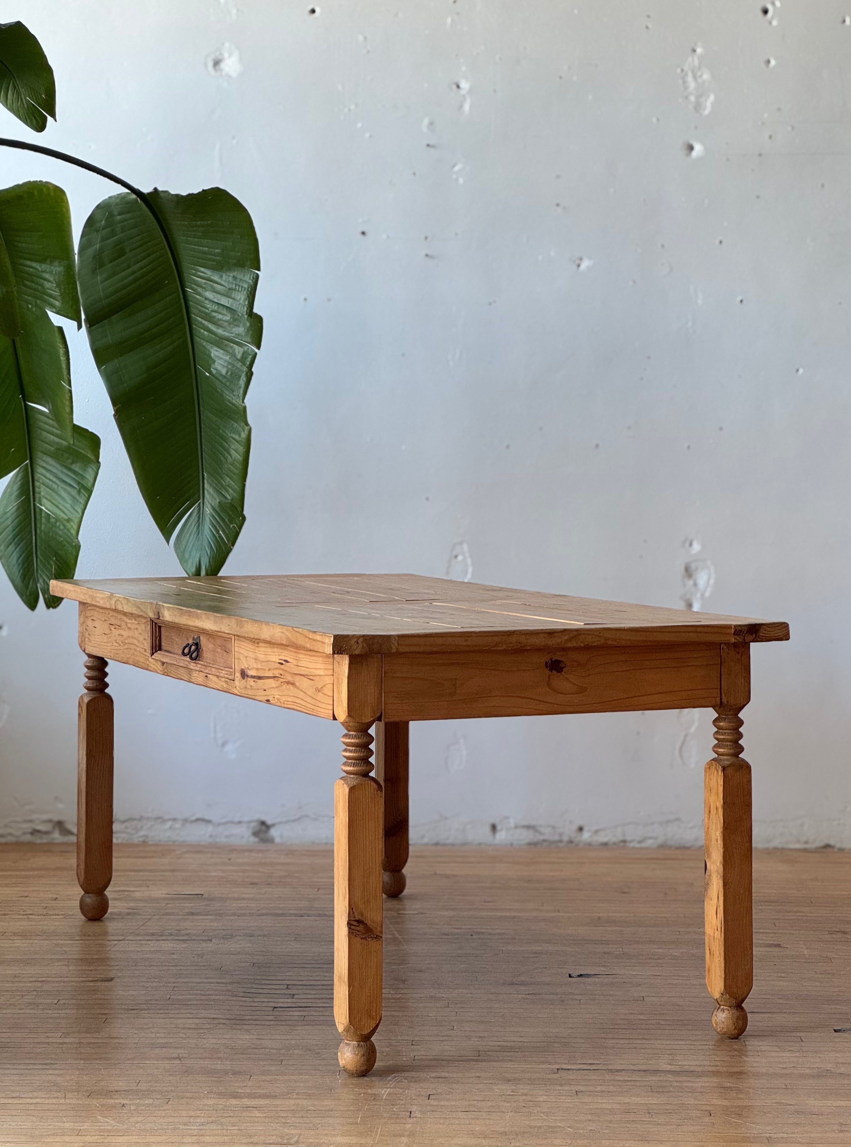 Swedish Pine Dining Table / Desk
