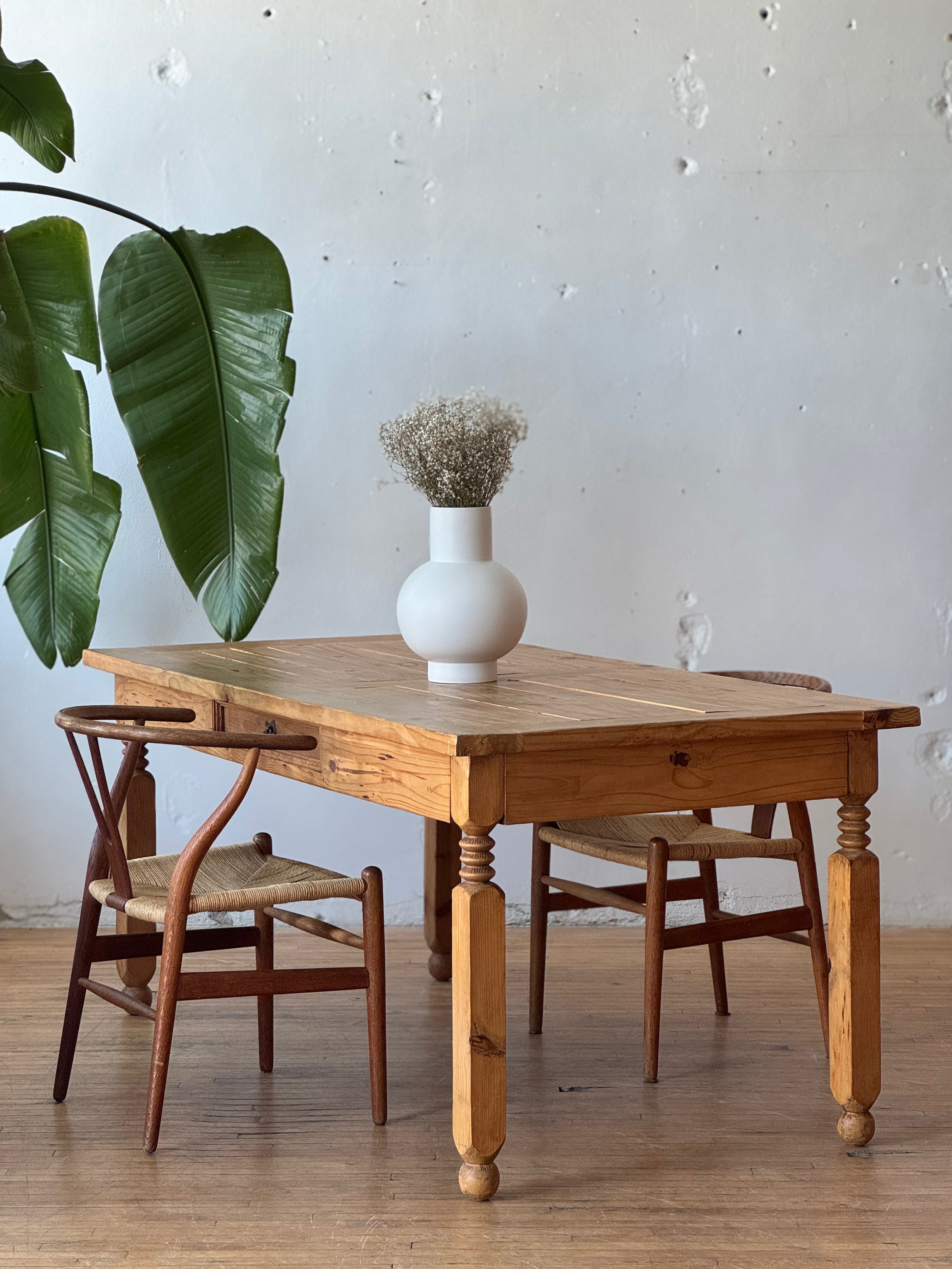 Swedish Pine Dining Table / Desk