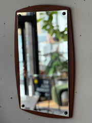 Vintage Teak & Glass Mirror #2700