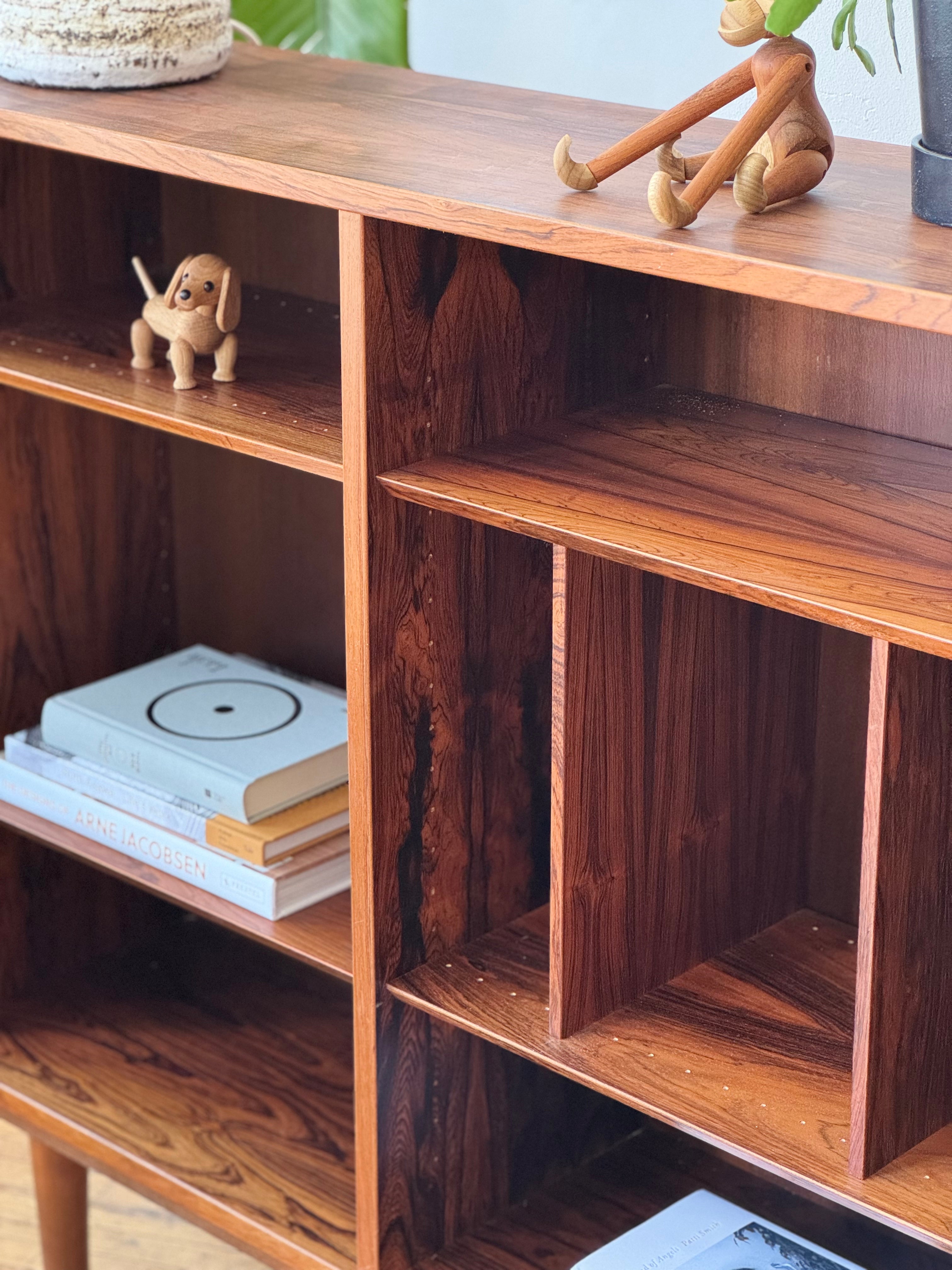 Danish Modern Bookshelf In Rosewood by Carlo Jensen for Hundevad