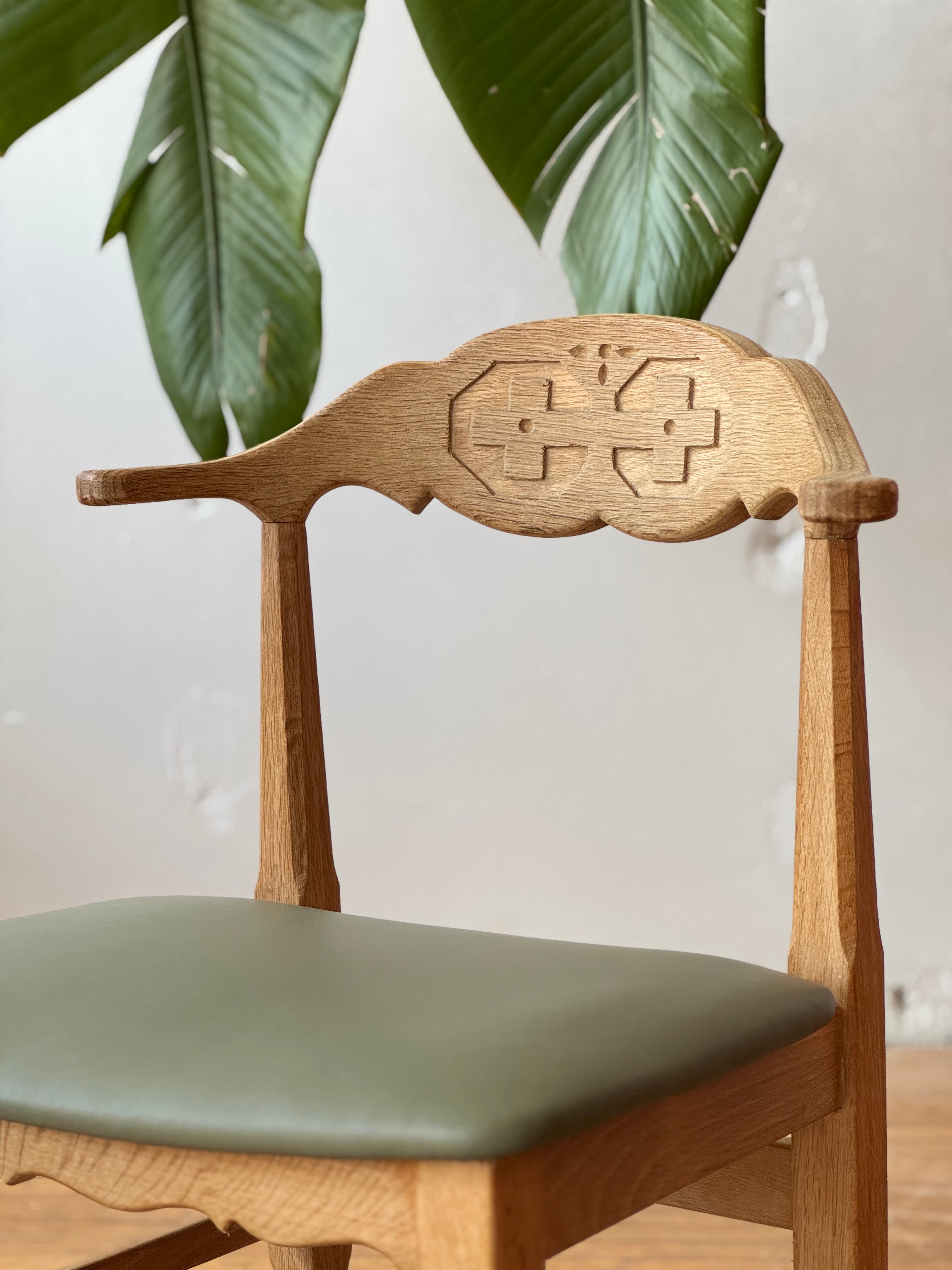 Danish Oak Side Chair by Henning Kjaernulf