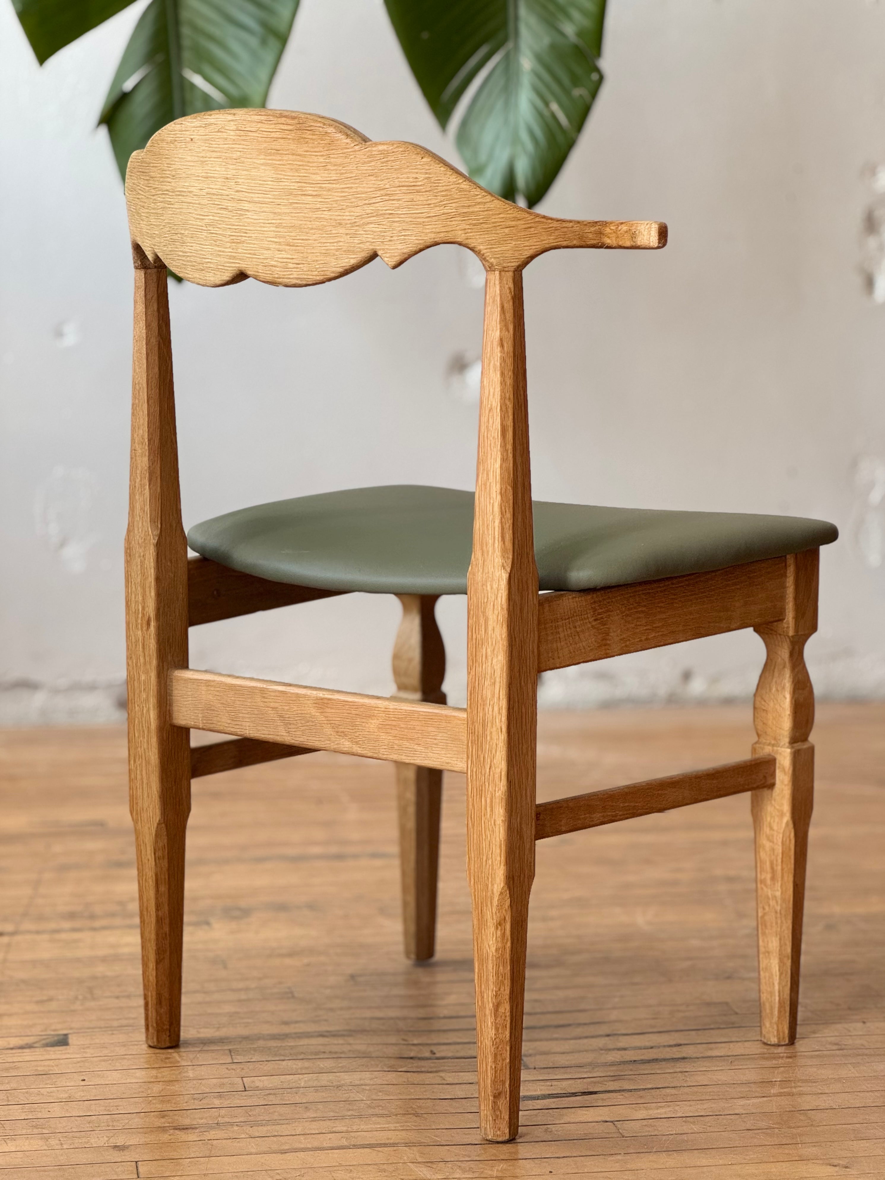 Danish Oak Side Chair by Henning Kjaernulf